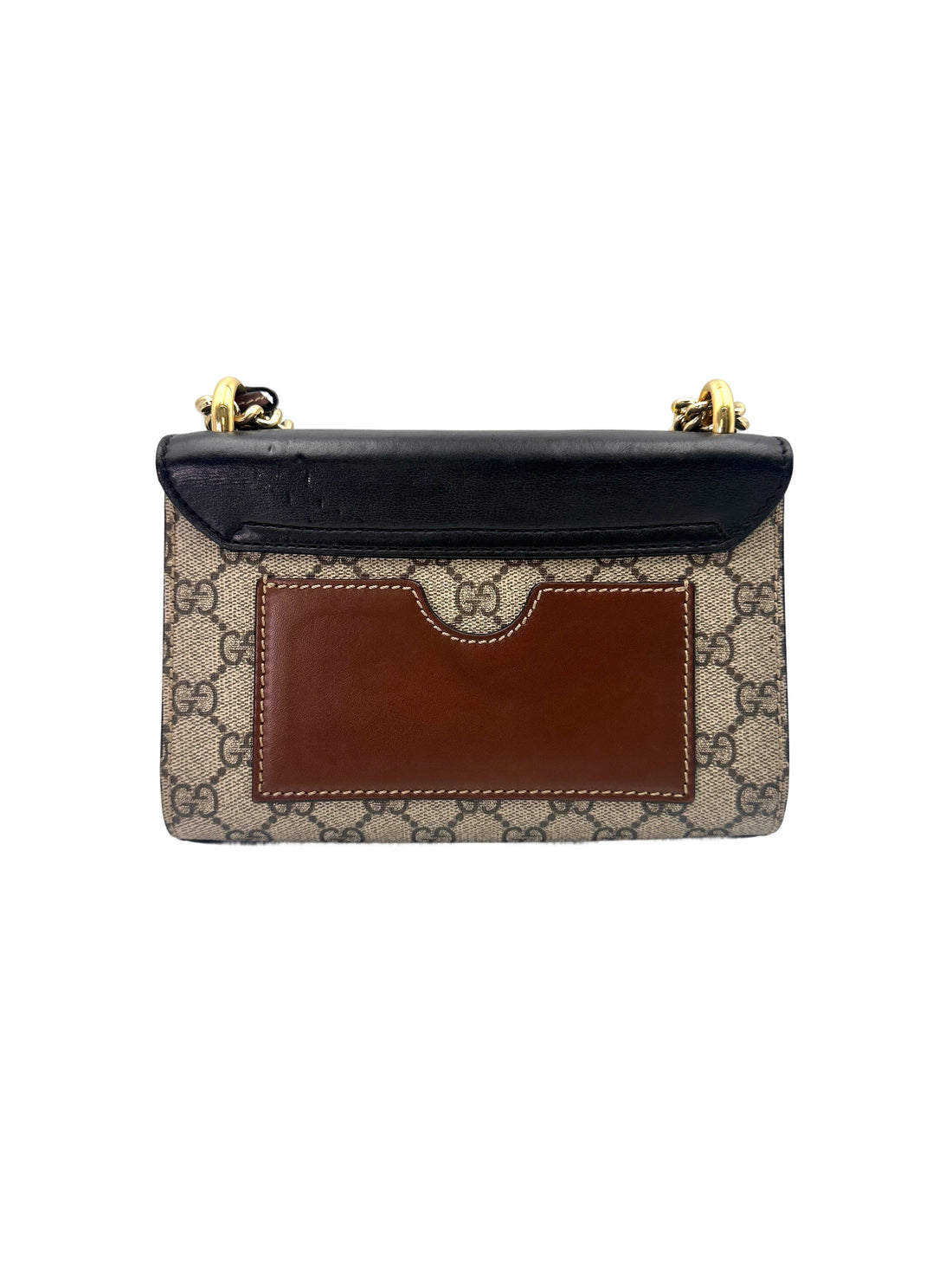 Gucci Padlock GG Canvas & Black Leather Small Size Shoulder Bag GG951