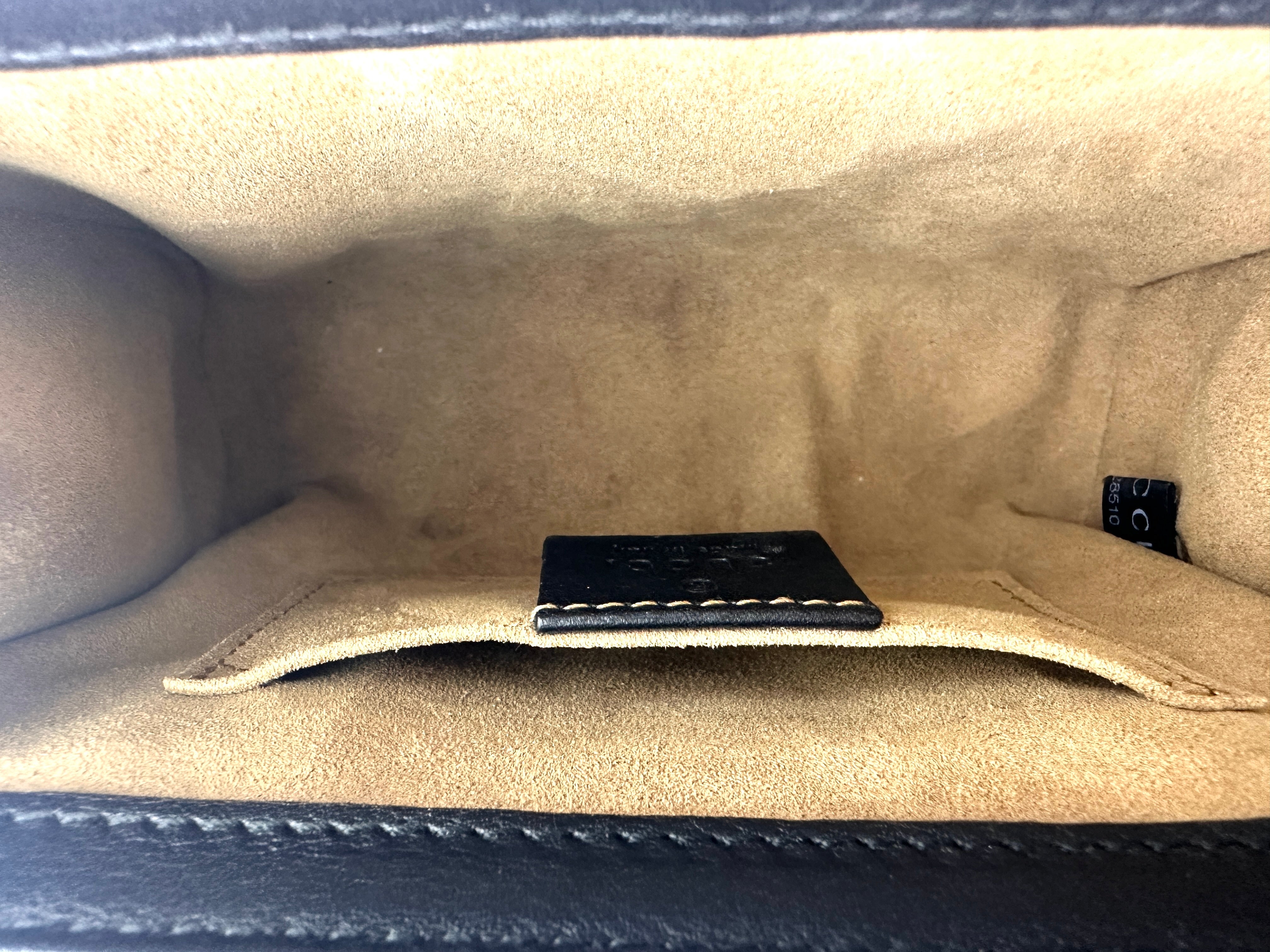 Gucci Padlock GG Canvas & Black Leather Small Size Shoulder Bag GG951
