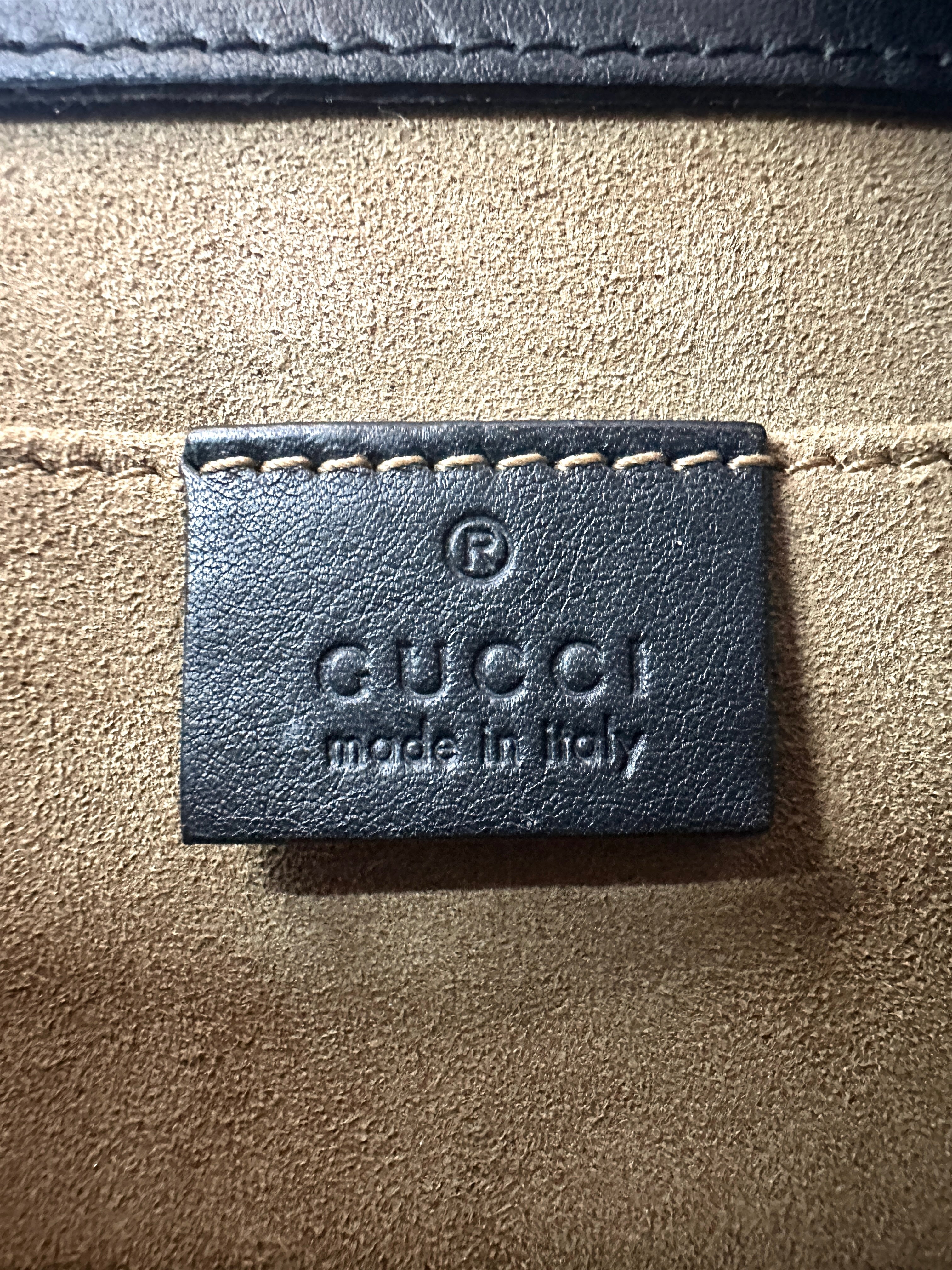 Gucci Padlock GG Canvas & Black Leather Small Size Shoulder Bag GG951