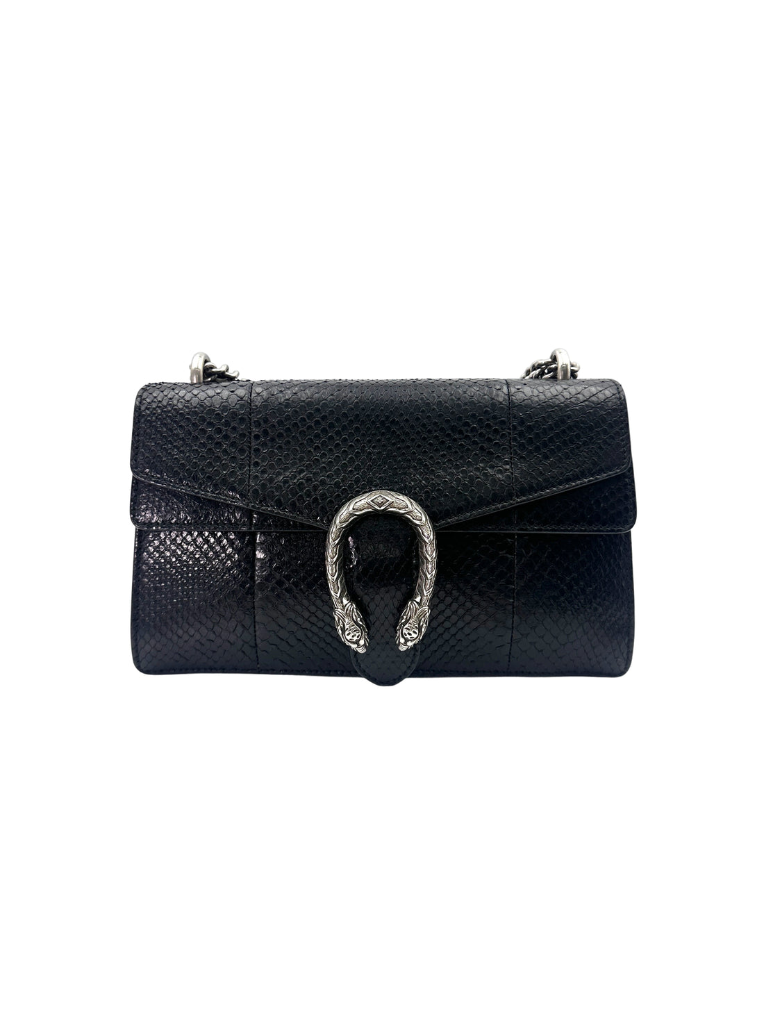 Gucci Dionysus Black Python Leather Shoulder Bag GG953