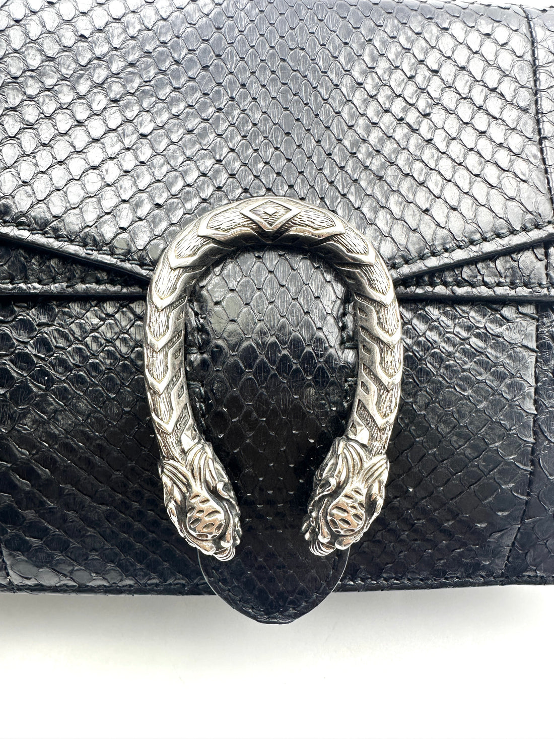Gucci Dionysus Black Python Leather Shoulder Bag GG953