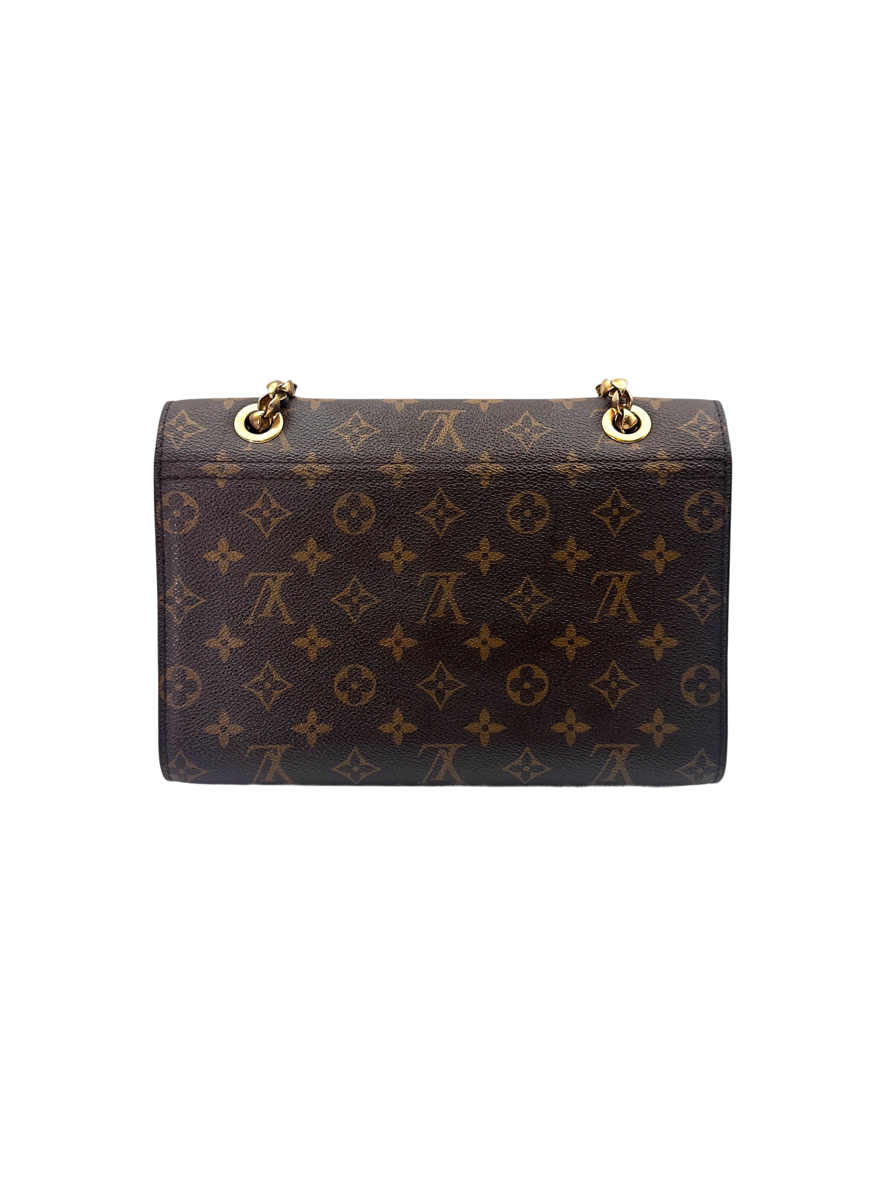 Louis Vuitton Victoire Monogram Canvas & Black Leather Chain Shoulder Bag LV2689
