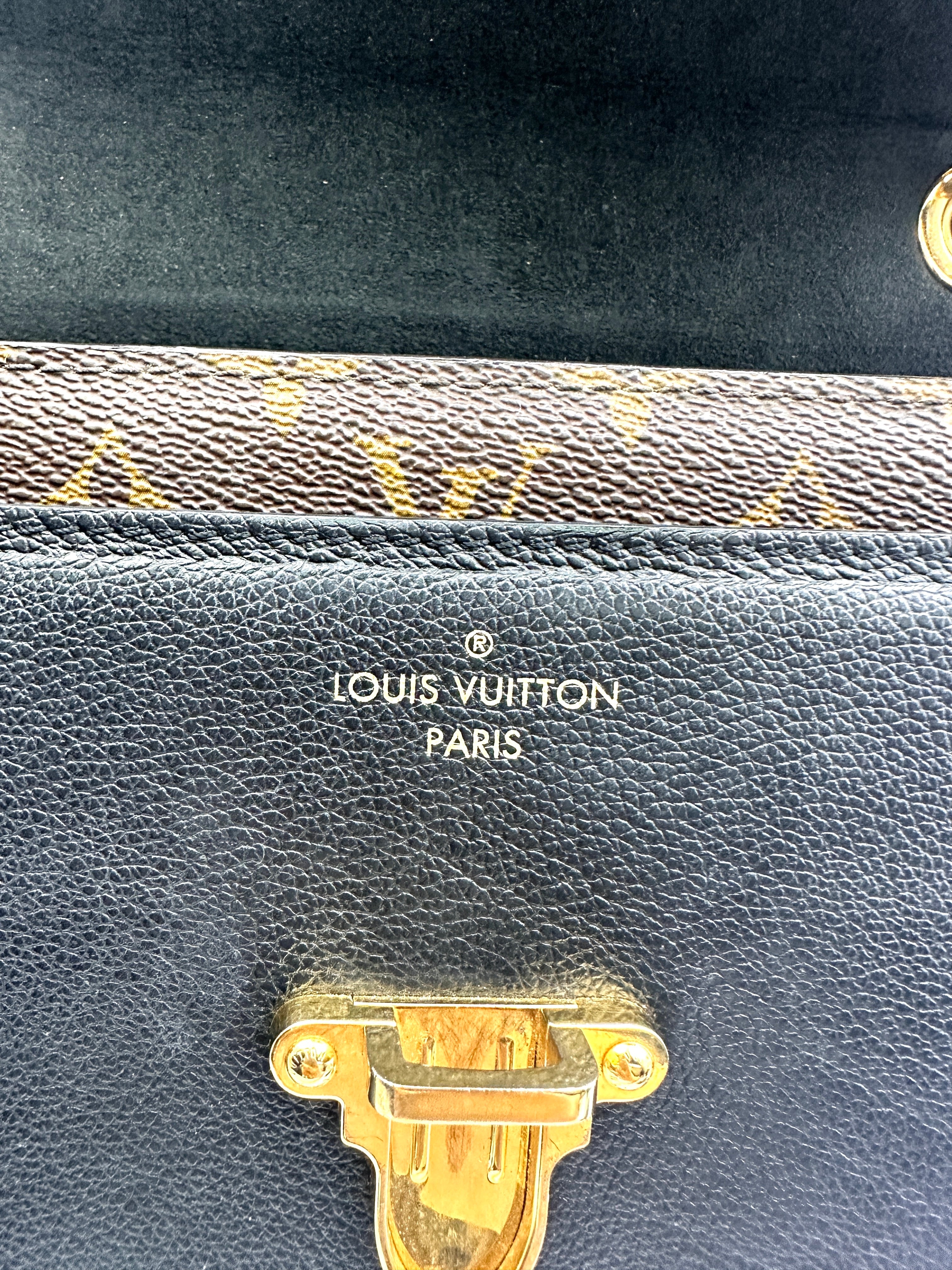 Louis Vuitton Victoire Monogram Canvas & Black Leather Chain Shoulder Bag LV2689