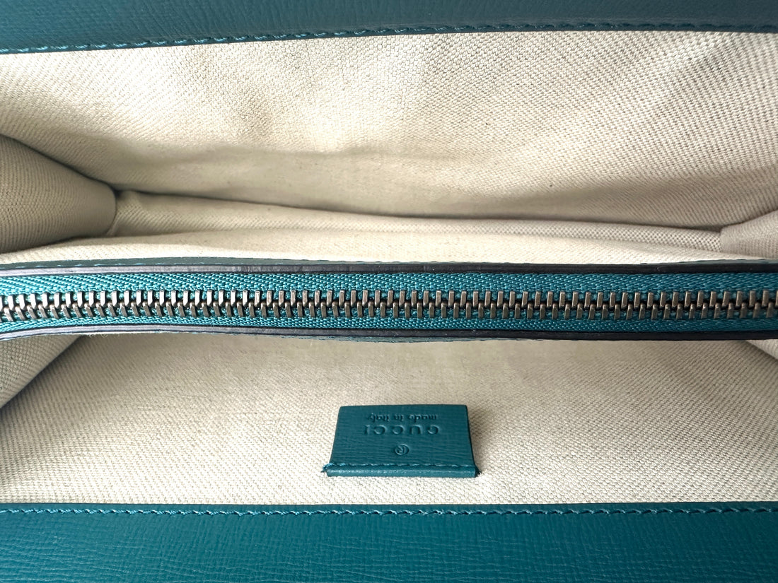 Gucci Dionysus Green/Blue Leather Shoulder Bag GG954