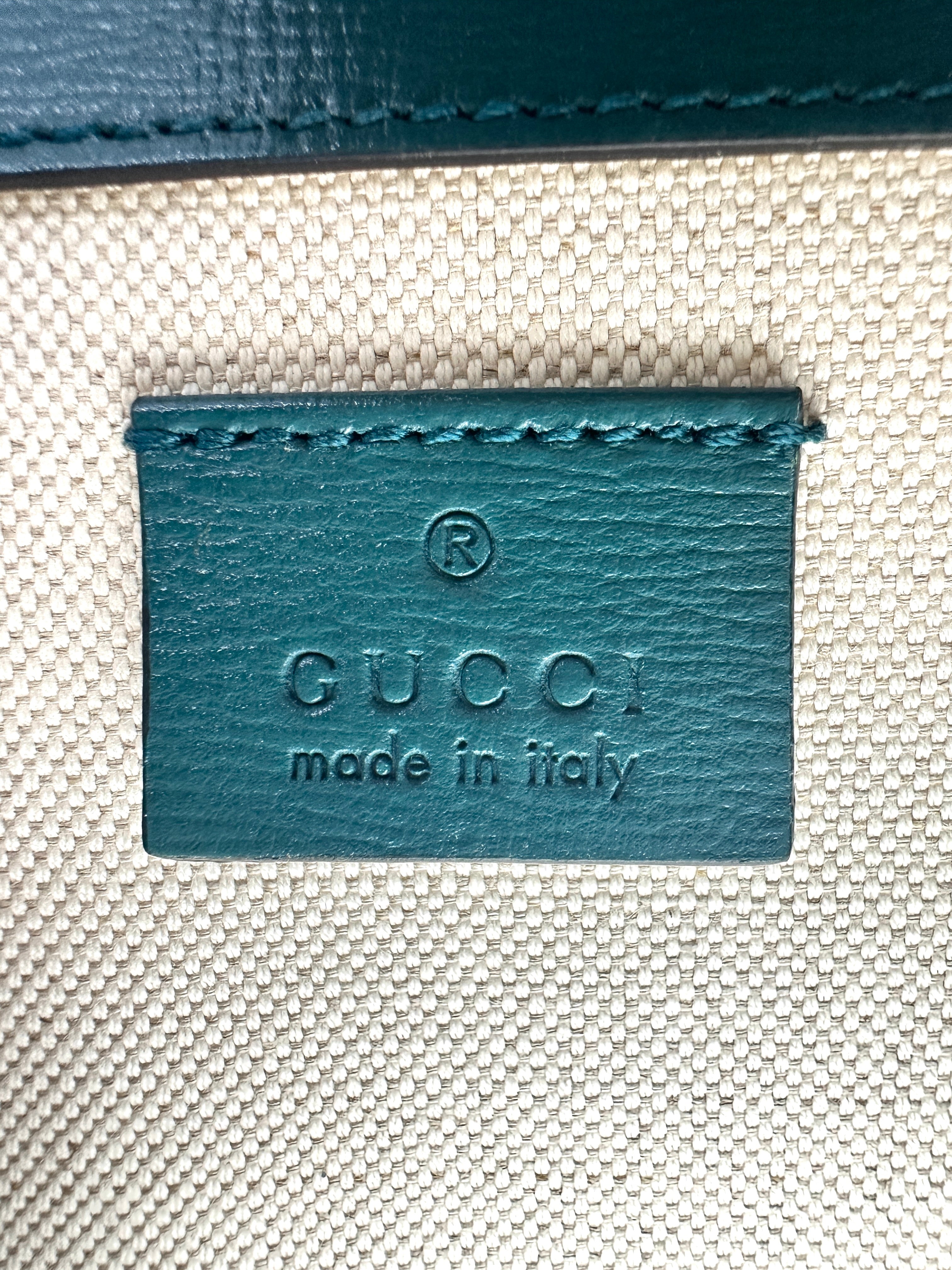 Gucci Dionysus Green/Blue Leather Shoulder Bag GG954