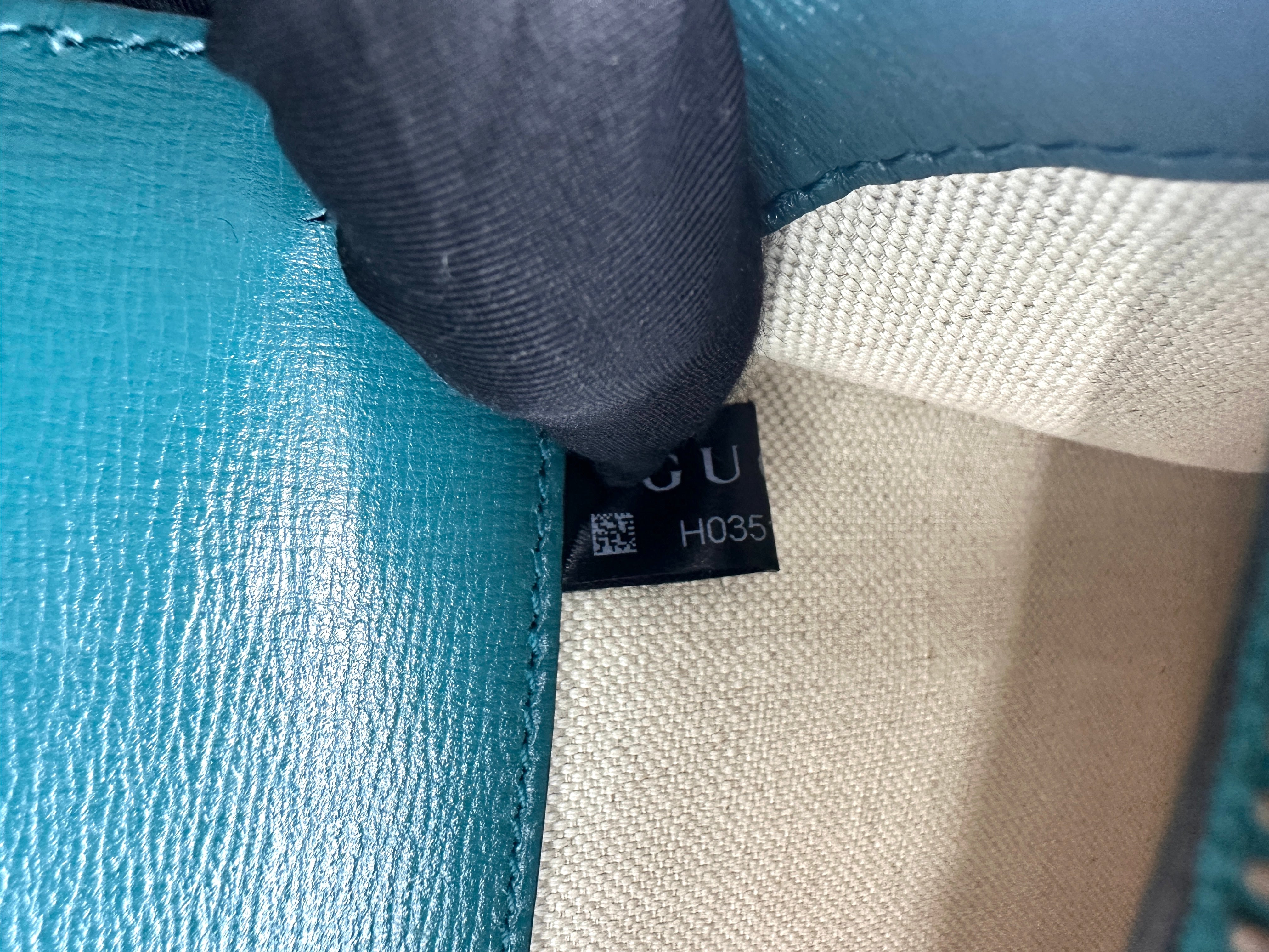 Gucci Dionysus Green/Blue Leather Shoulder Bag GG954