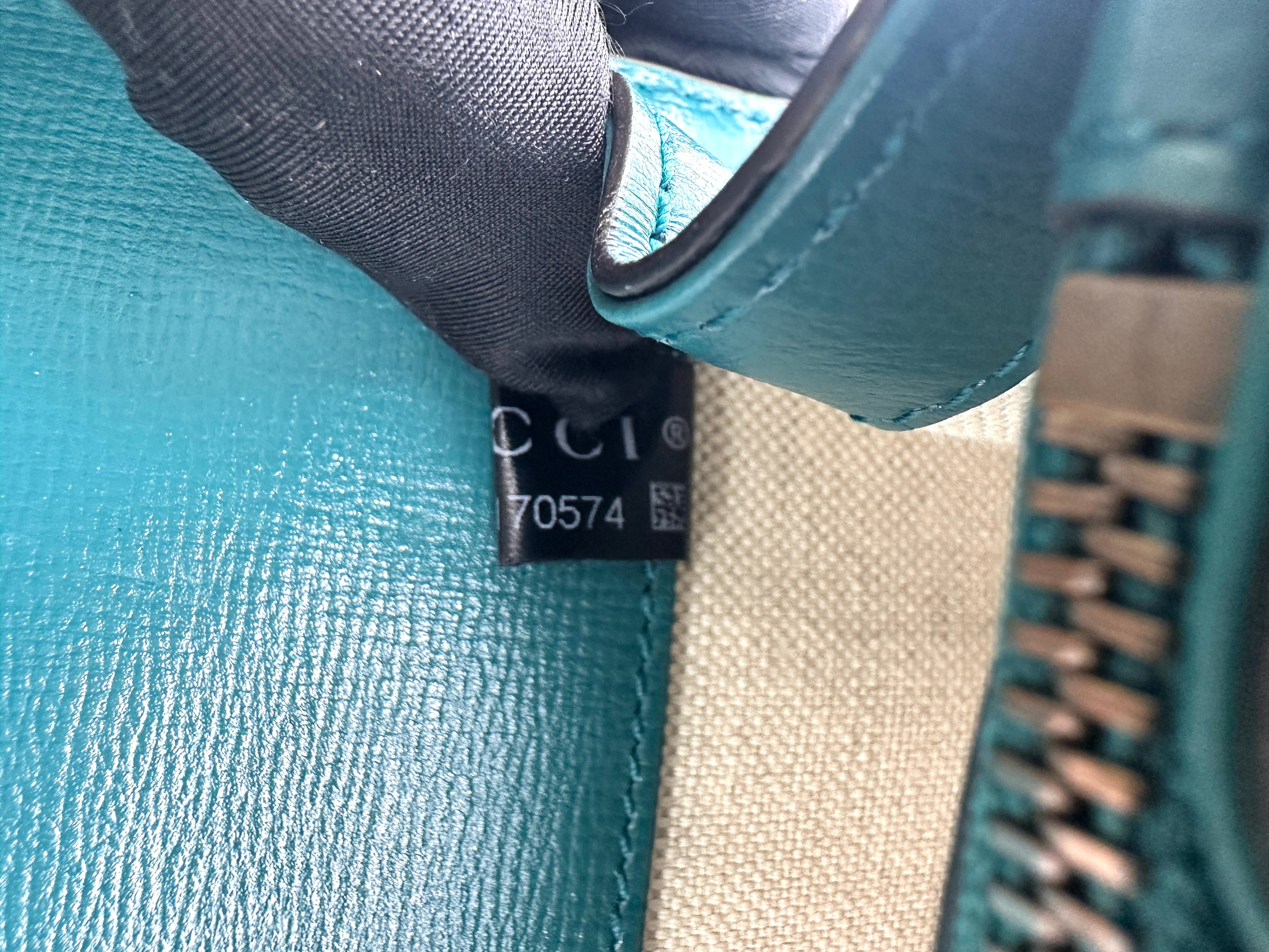 Gucci Dionysus Green/Blue Leather Shoulder Bag GG954