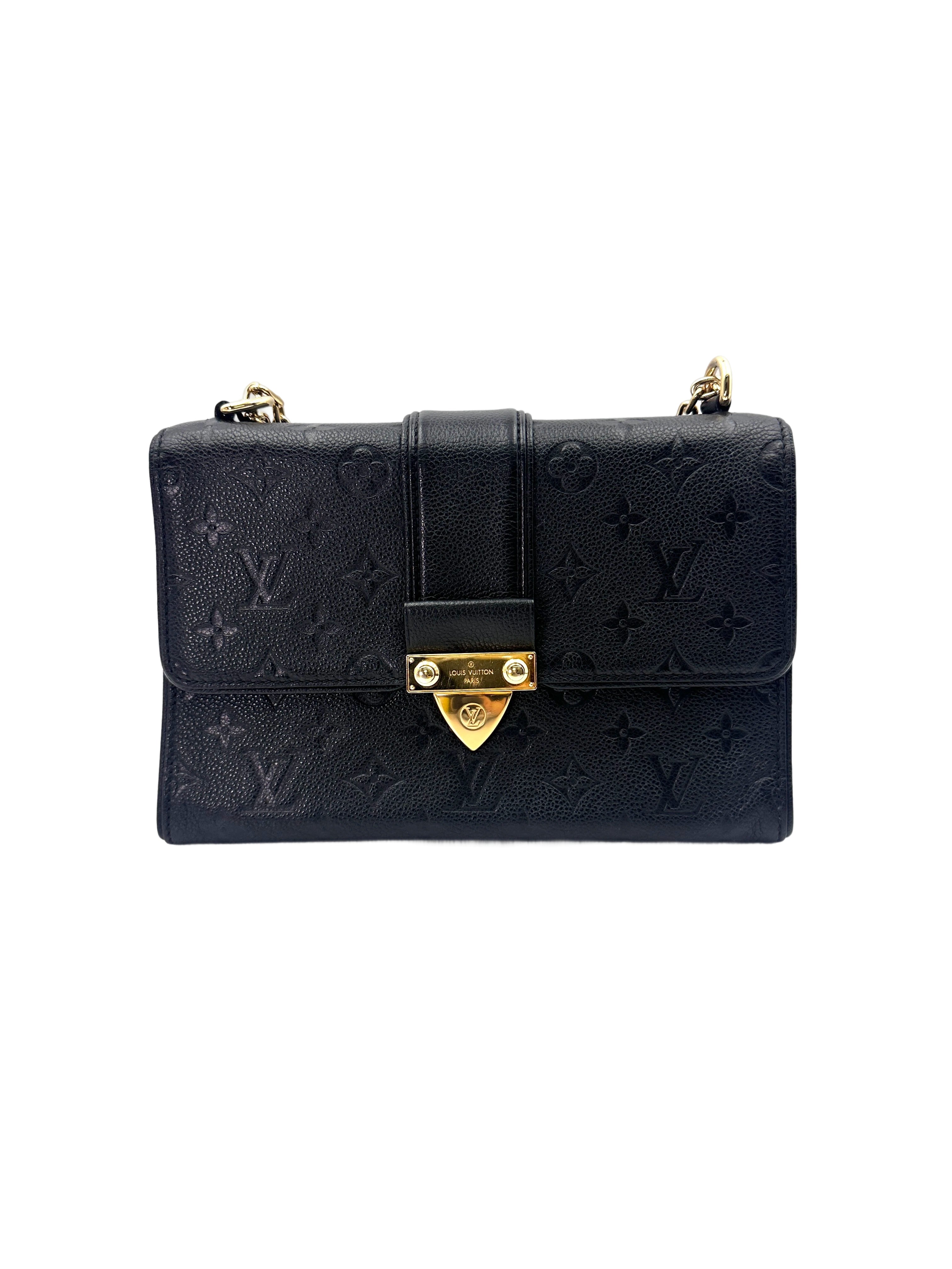 Louis Vuitton Saint Sulpice Black Monogram Empreinte Shoulder Bag LV2691