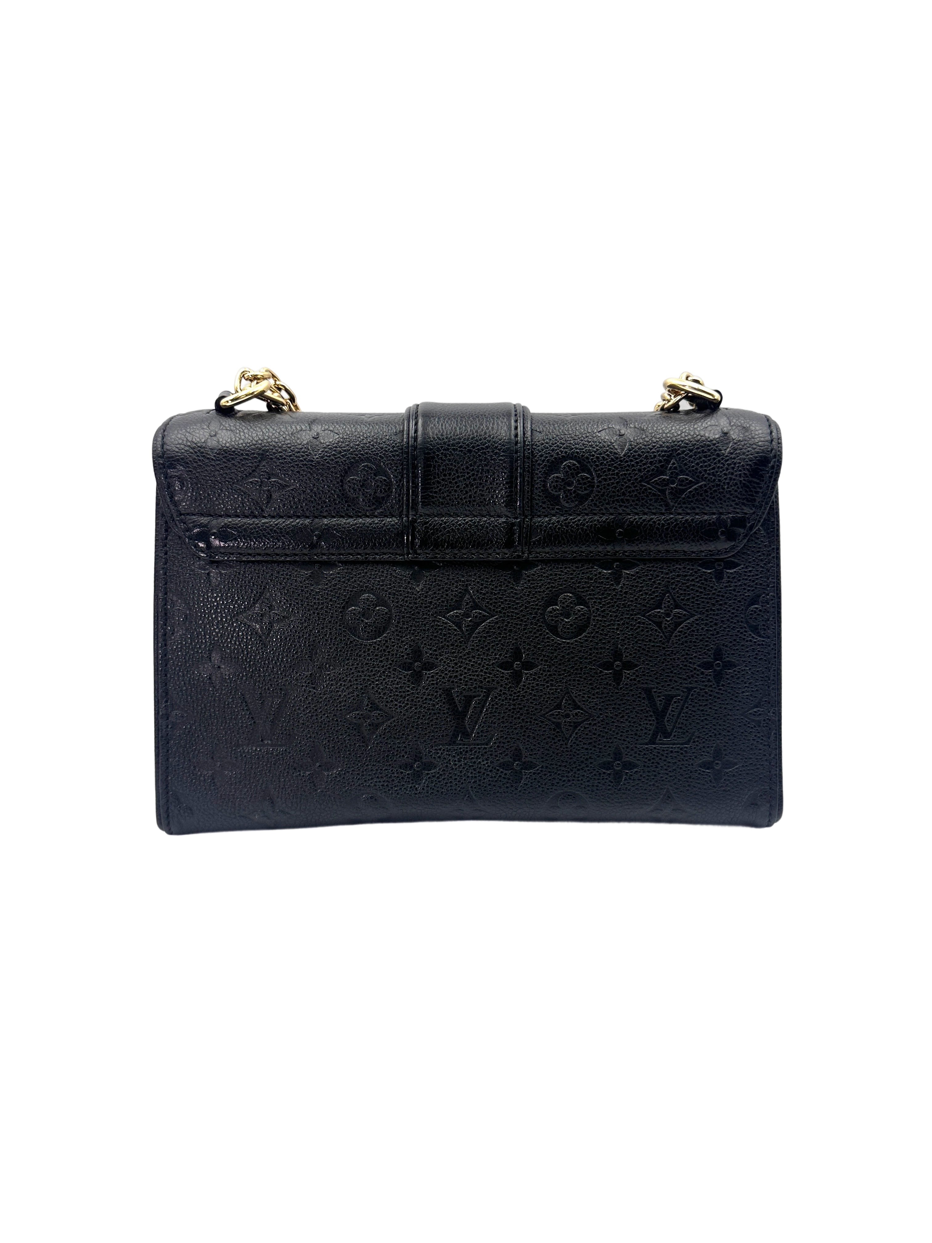 Louis Vuitton Saint Sulpice Black Monogram Empreinte Shoulder Bag LV2691