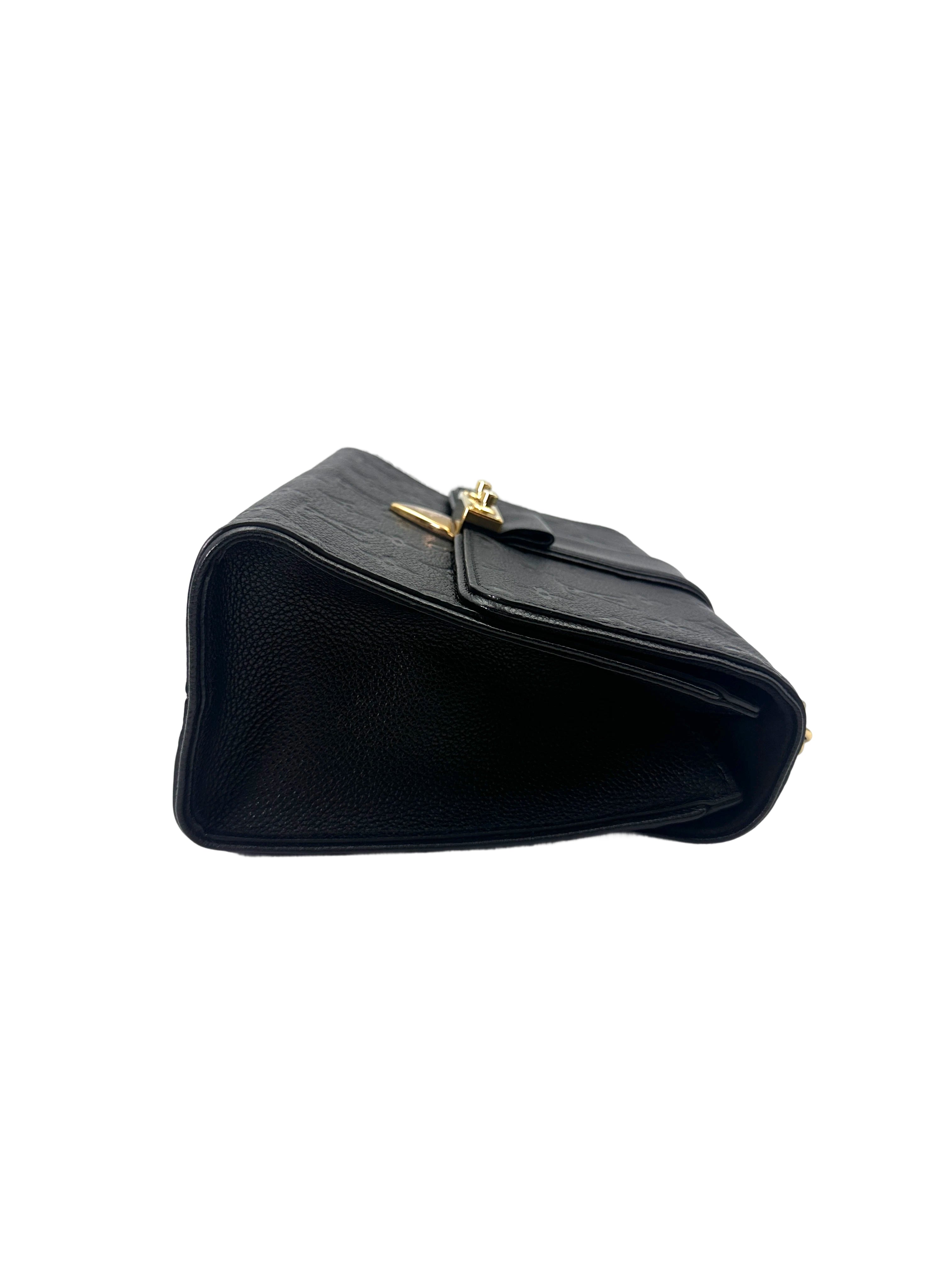 Louis Vuitton Saint Sulpice Black Monogram Empreinte Shoulder Bag LV2691