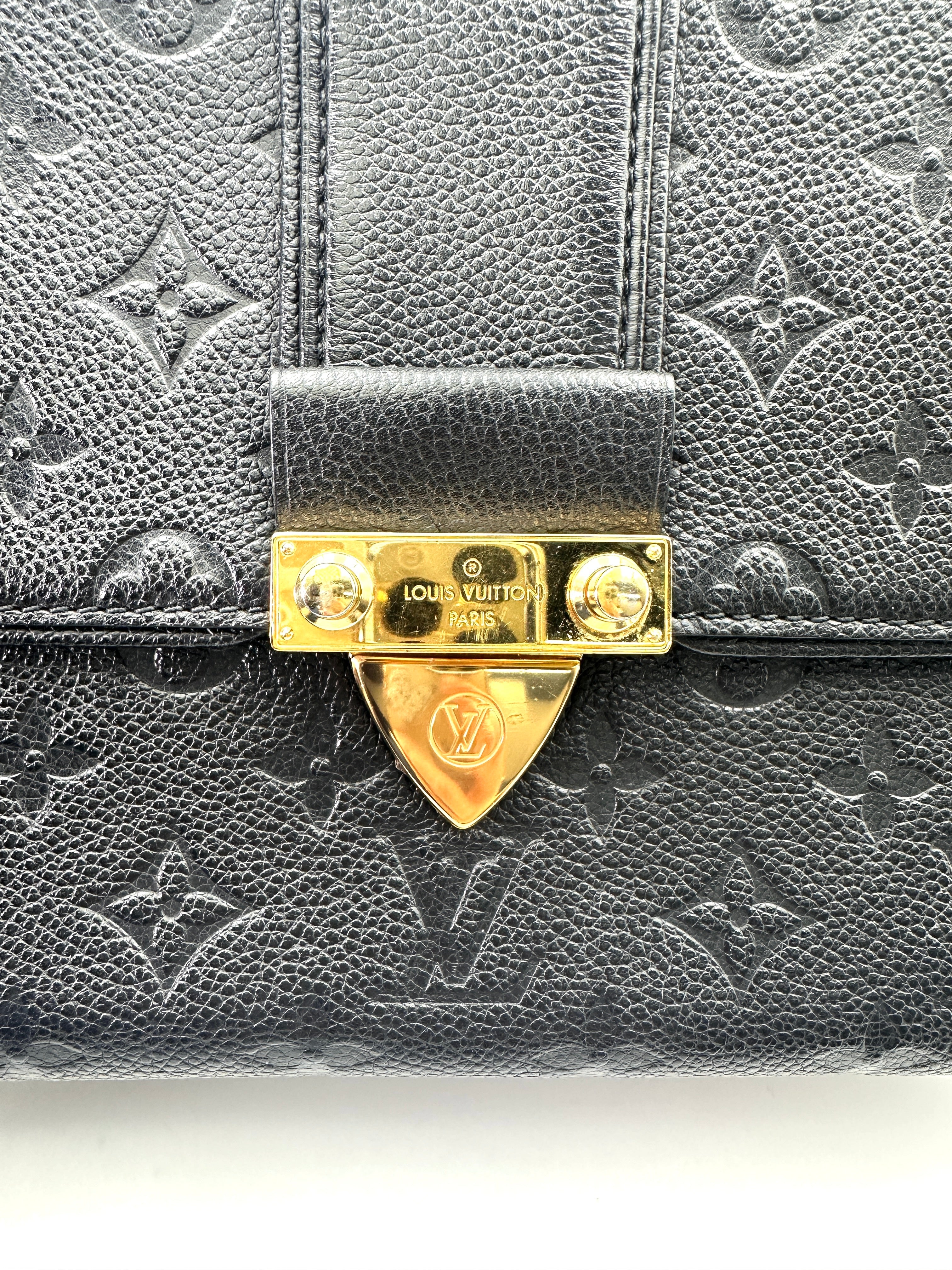 Louis Vuitton Saint Sulpice Black Monogram Empreinte Shoulder Bag LV2691