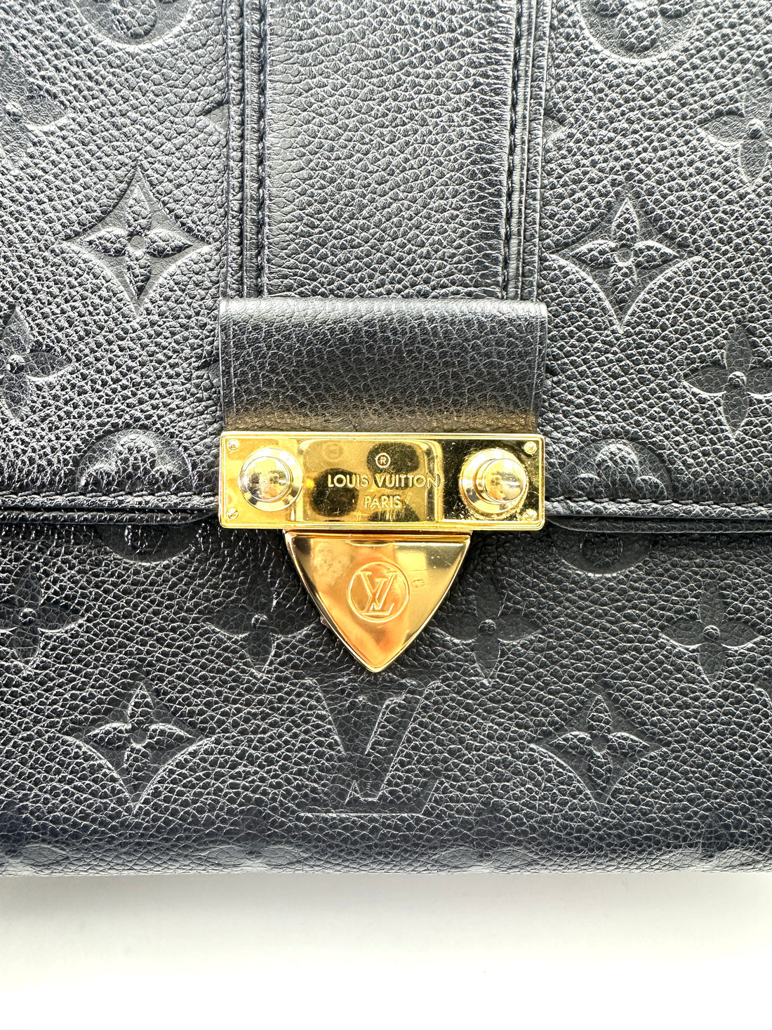 Louis Vuitton Saint Sulpice Black Monogram Empreinte Shoulder Bag LV2691