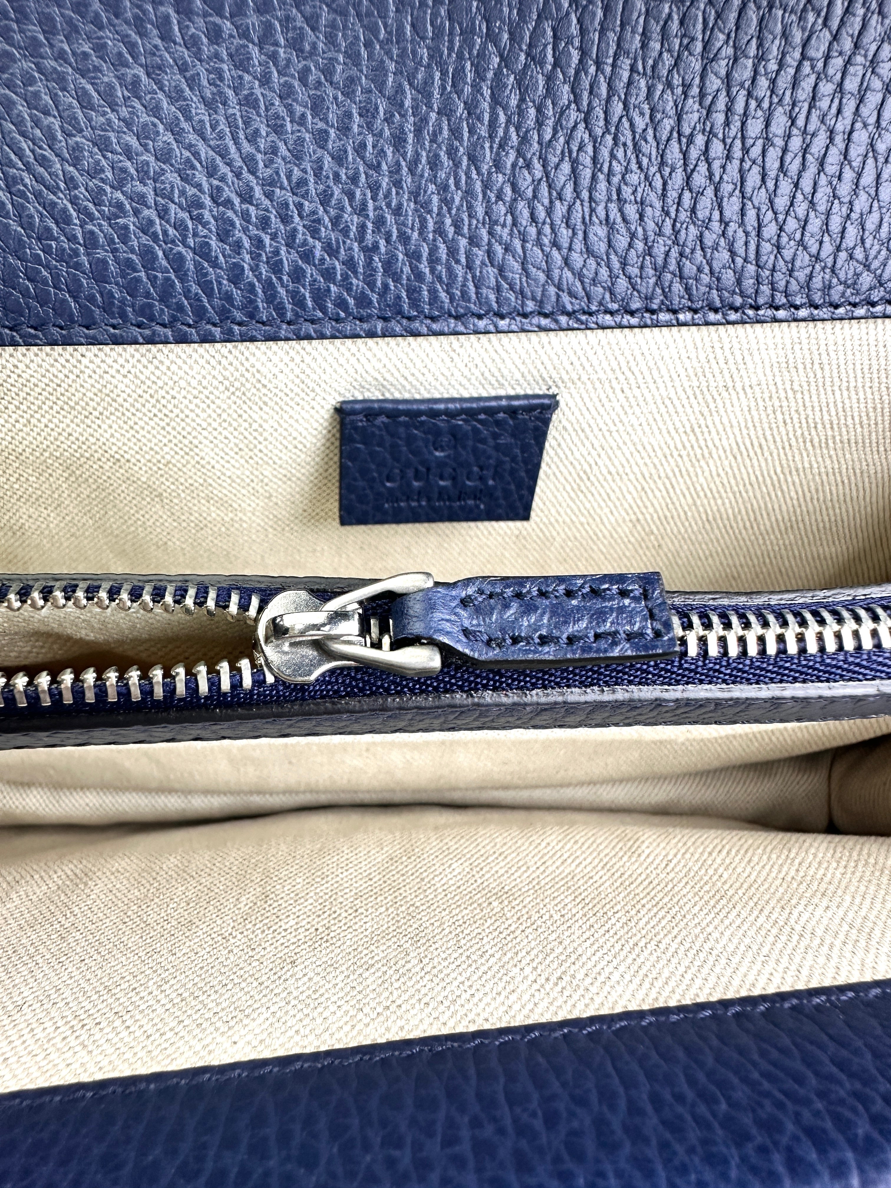 Gucci Dionysus Navy Leather Shoulder Bag GG956