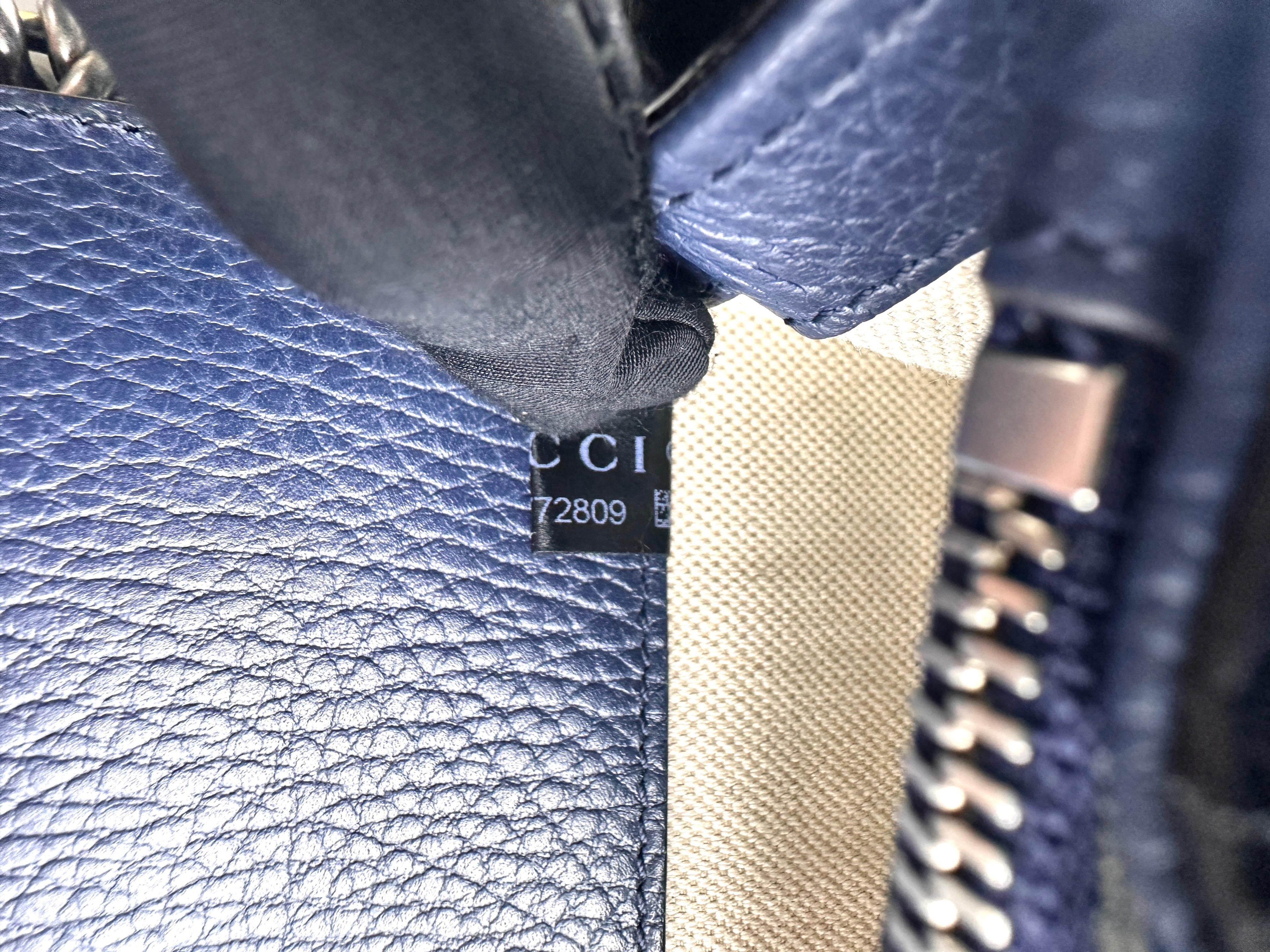 Gucci Dionysus Navy Leather Shoulder Bag GG956