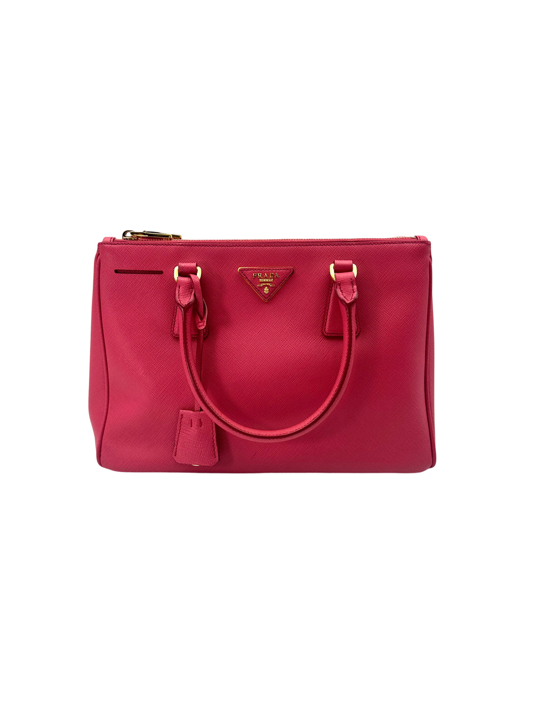 Prada Galleria Pink Saffiano Leather Handle Bag PR319-1