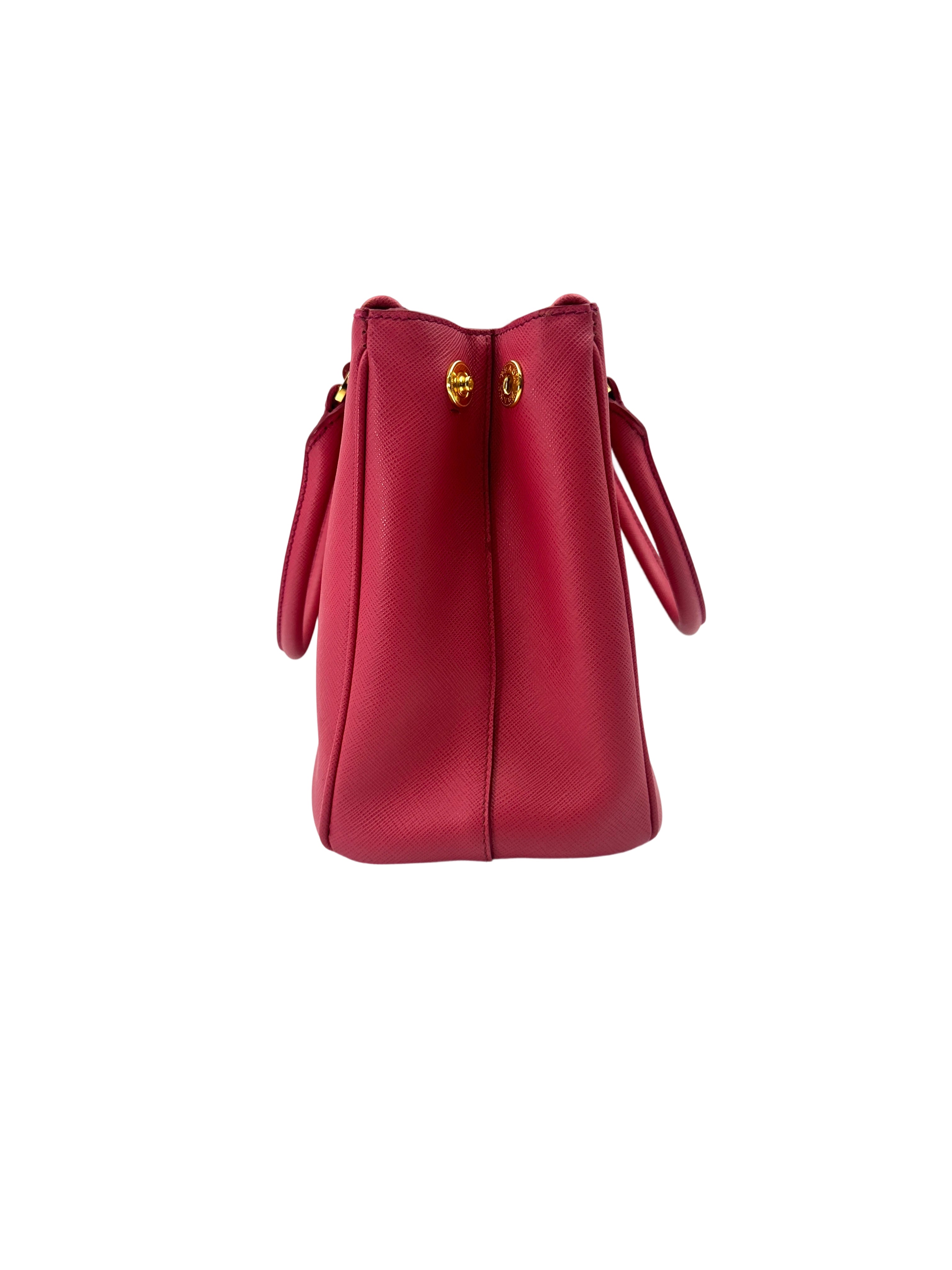 Prada Galleria Pink Saffiano Leather Handle Bag PR319-1