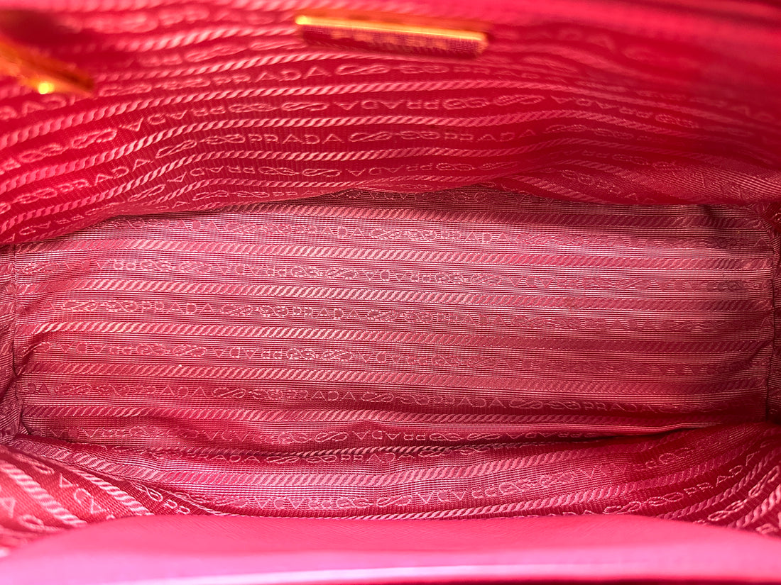 Prada Galleria Pink Saffiano Leather Handle Bag PR319-1