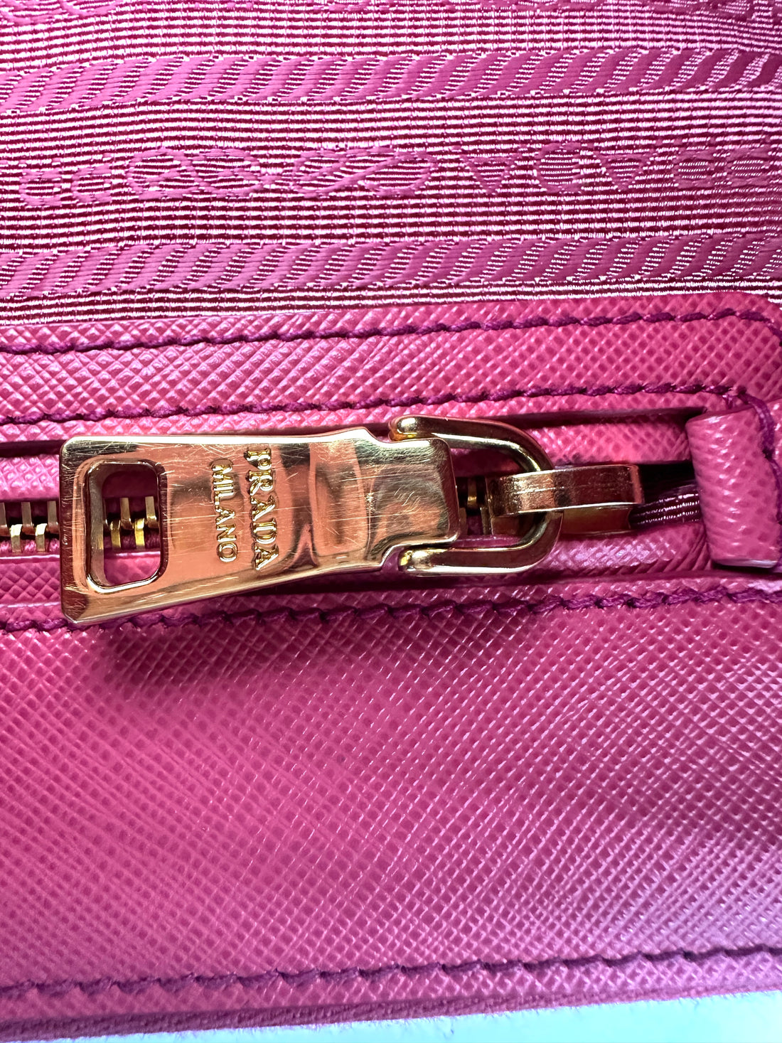 Prada Galleria Pink Saffiano Leather Handle Bag PR319-1