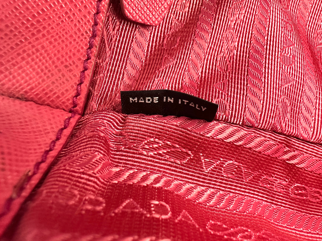 Prada Galleria Pink Saffiano Leather Handle Bag PR319-1