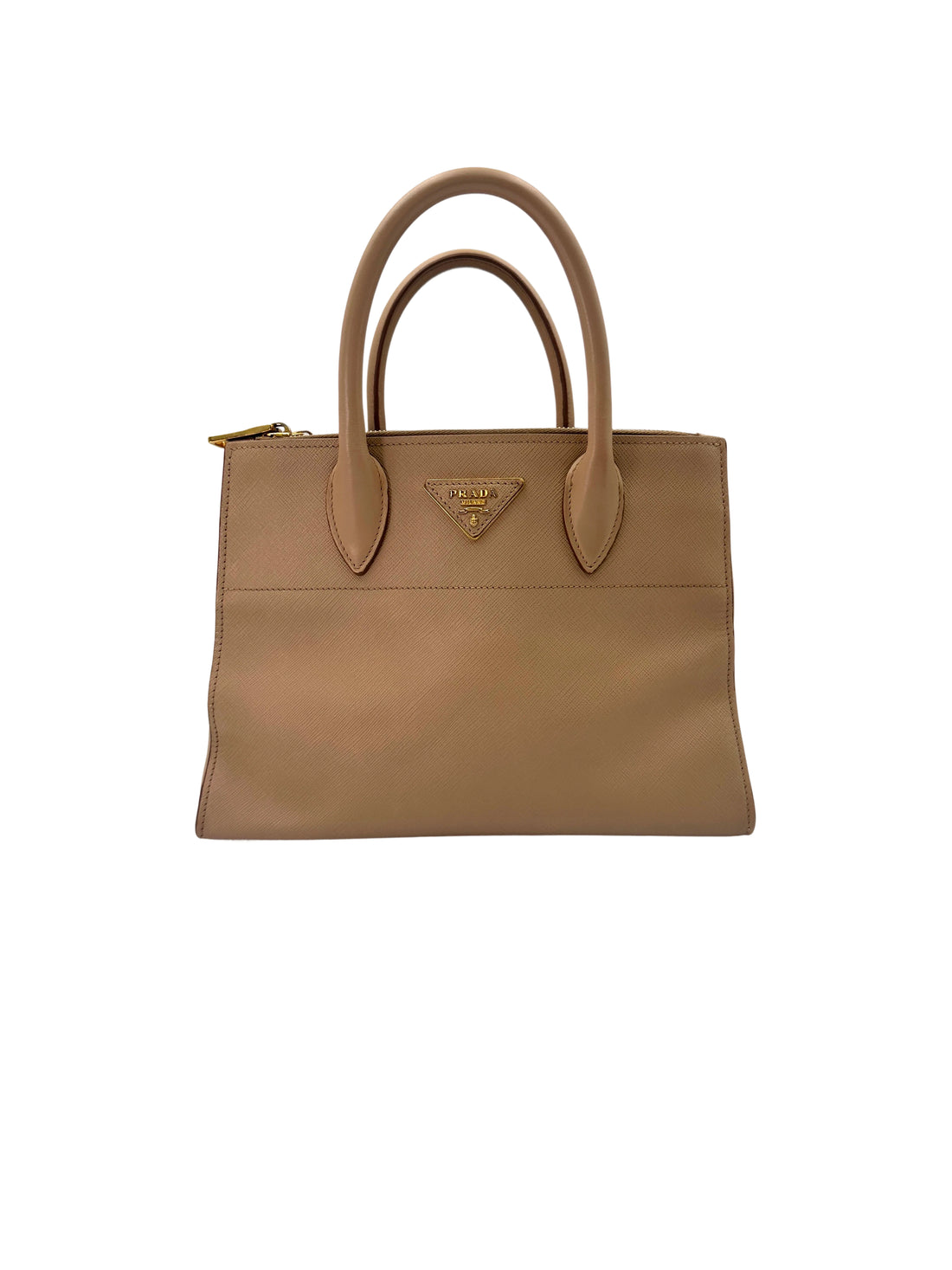 Prada Paradigme Beige Saffiano Leather Handle Bag PR320-1