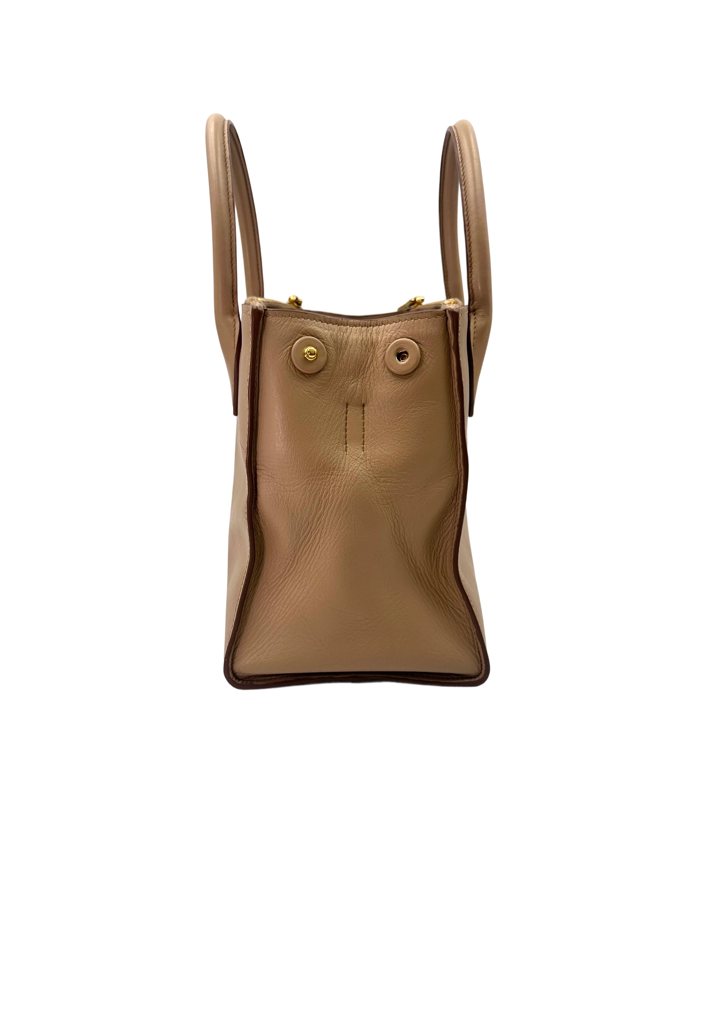 Prada Paradigme Beige Saffiano Leather Handle Bag PR320-1