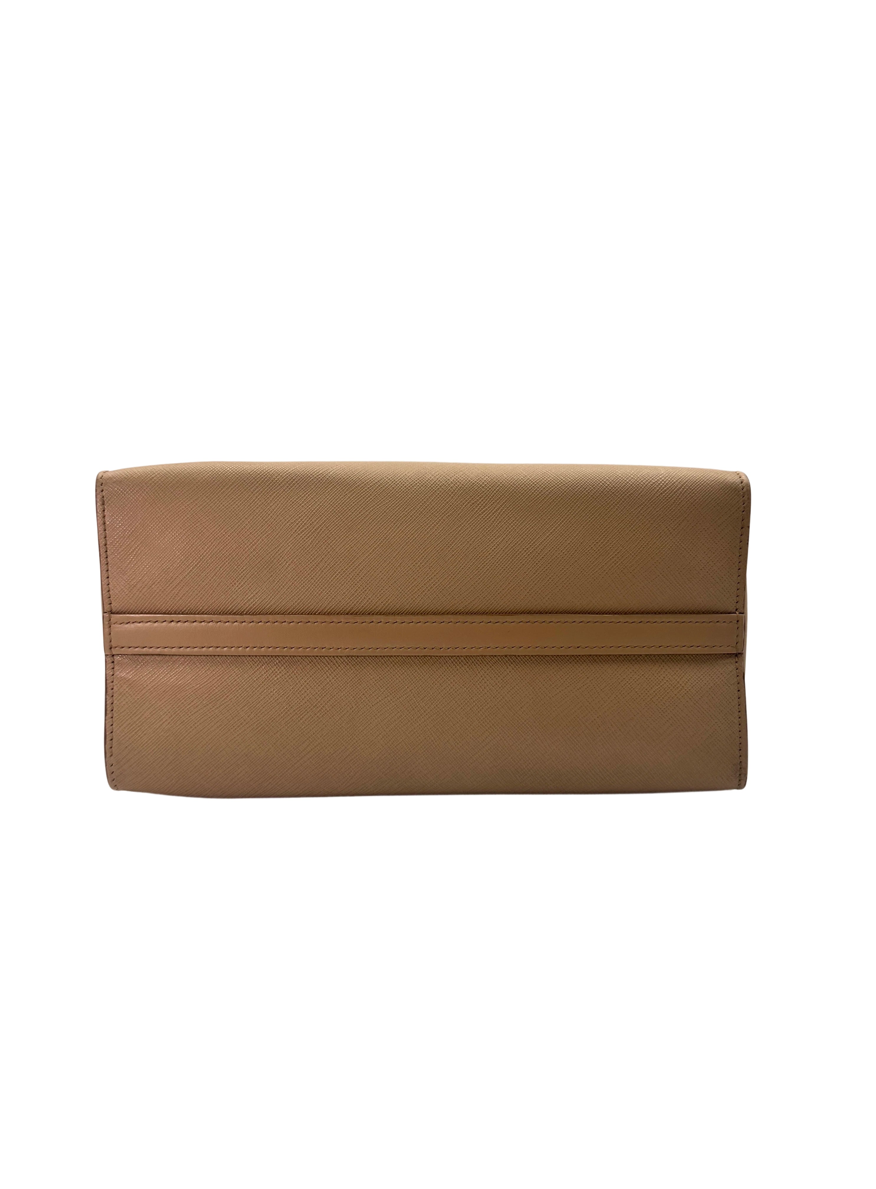 Prada Paradigme Beige Saffiano Leather Handle Bag PR320-1