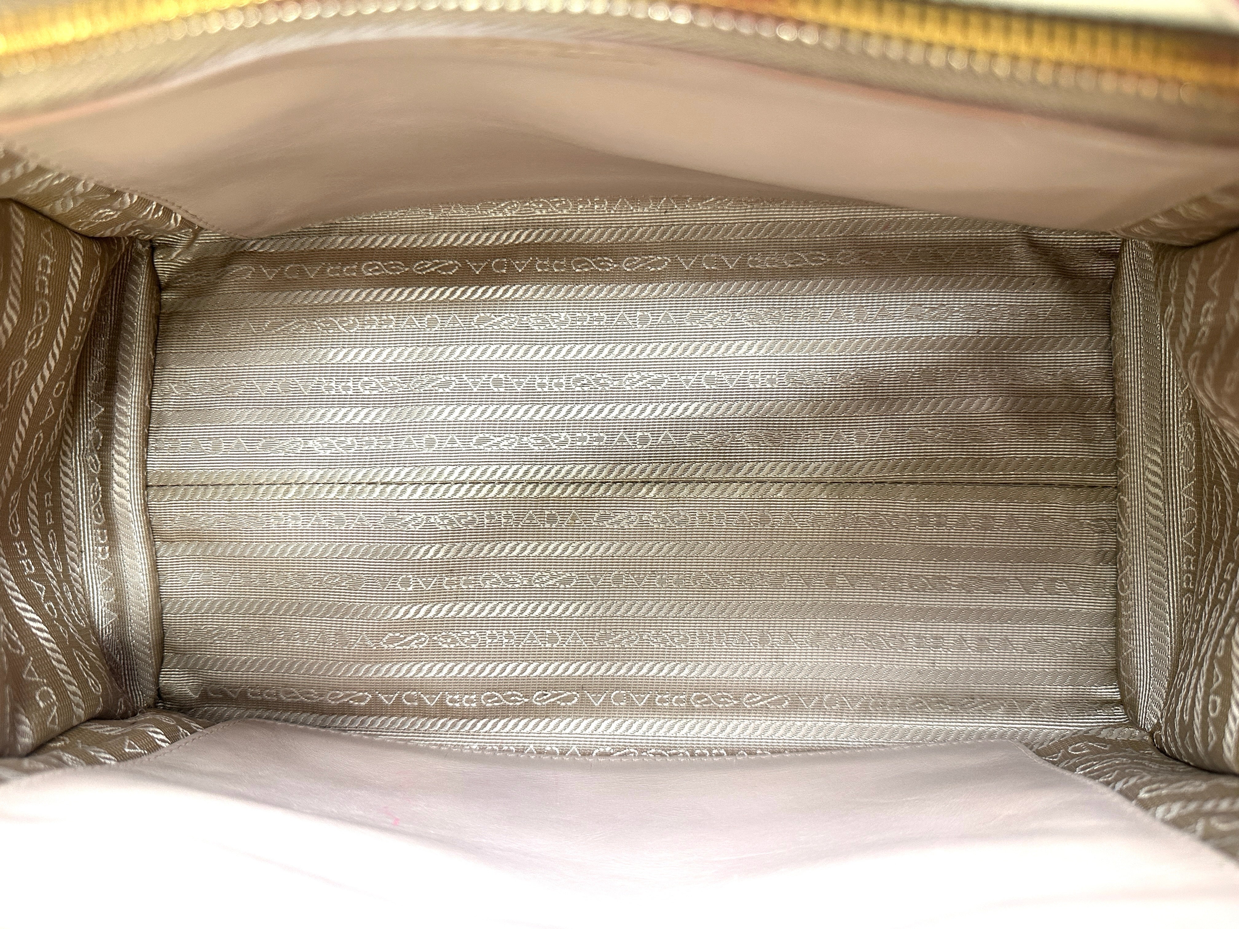 Prada Paradigme Beige Saffiano Leather Handle Bag PR320-1