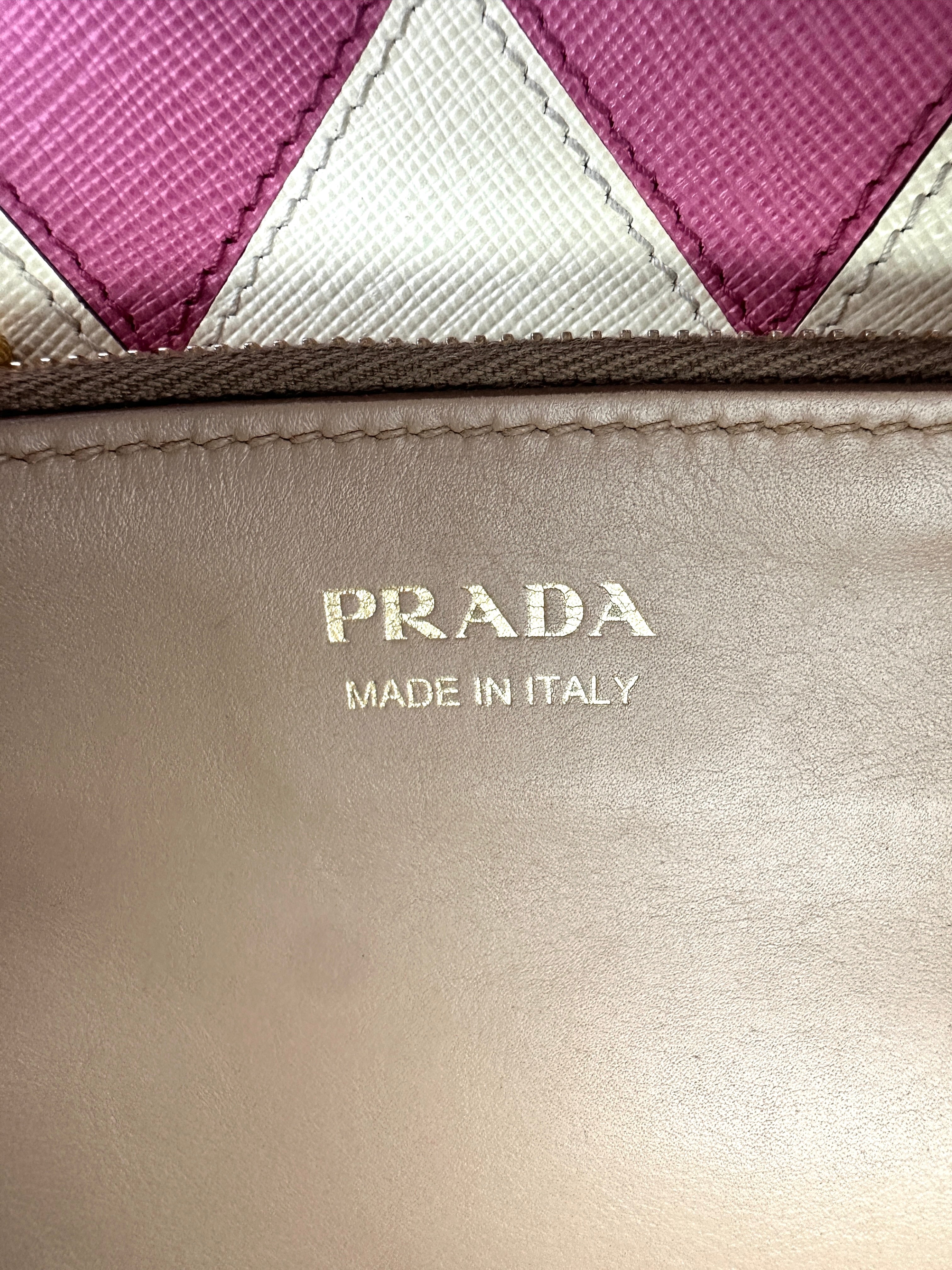 Prada Paradigme Beige Saffiano Leather Handle Bag PR320-1