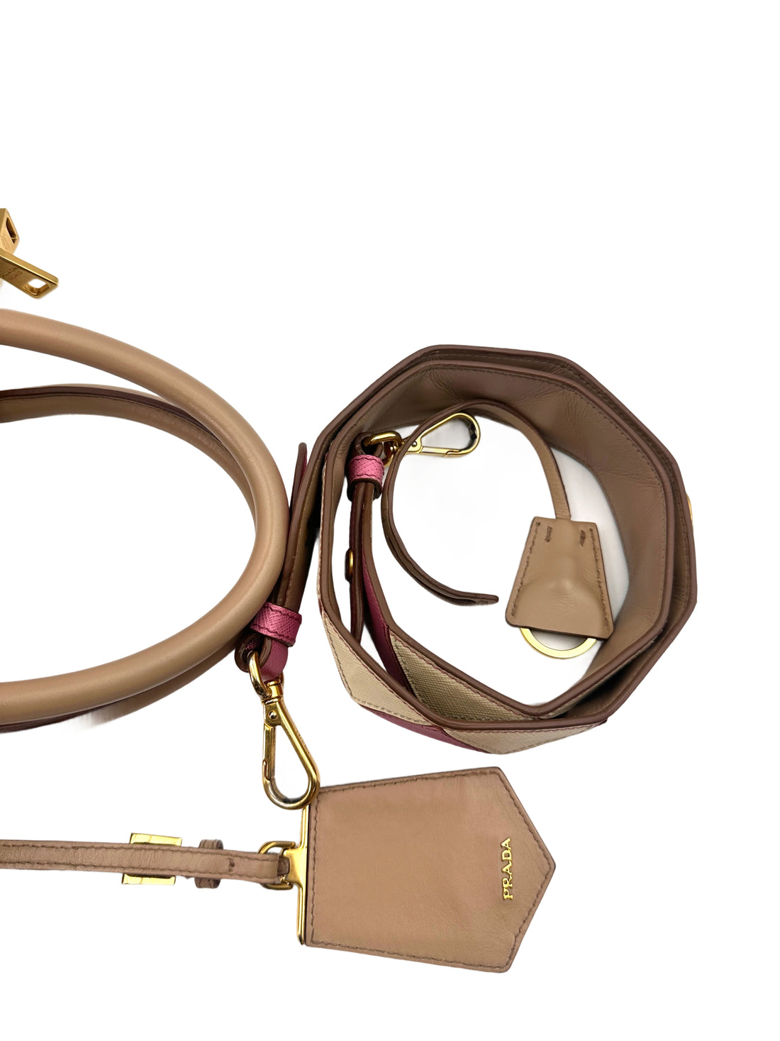Prada Paradigme Beige Saffiano Leather Handle Bag PR320-1