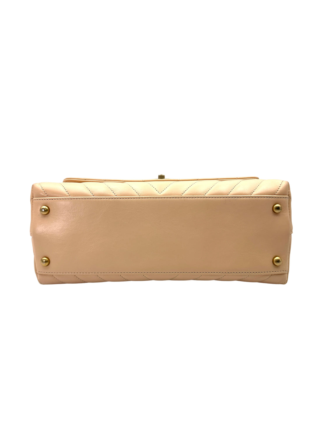 Chanel CoCo Handle Beige Chevron Quilted Leather Shoulder Bag(25***26) CC1930