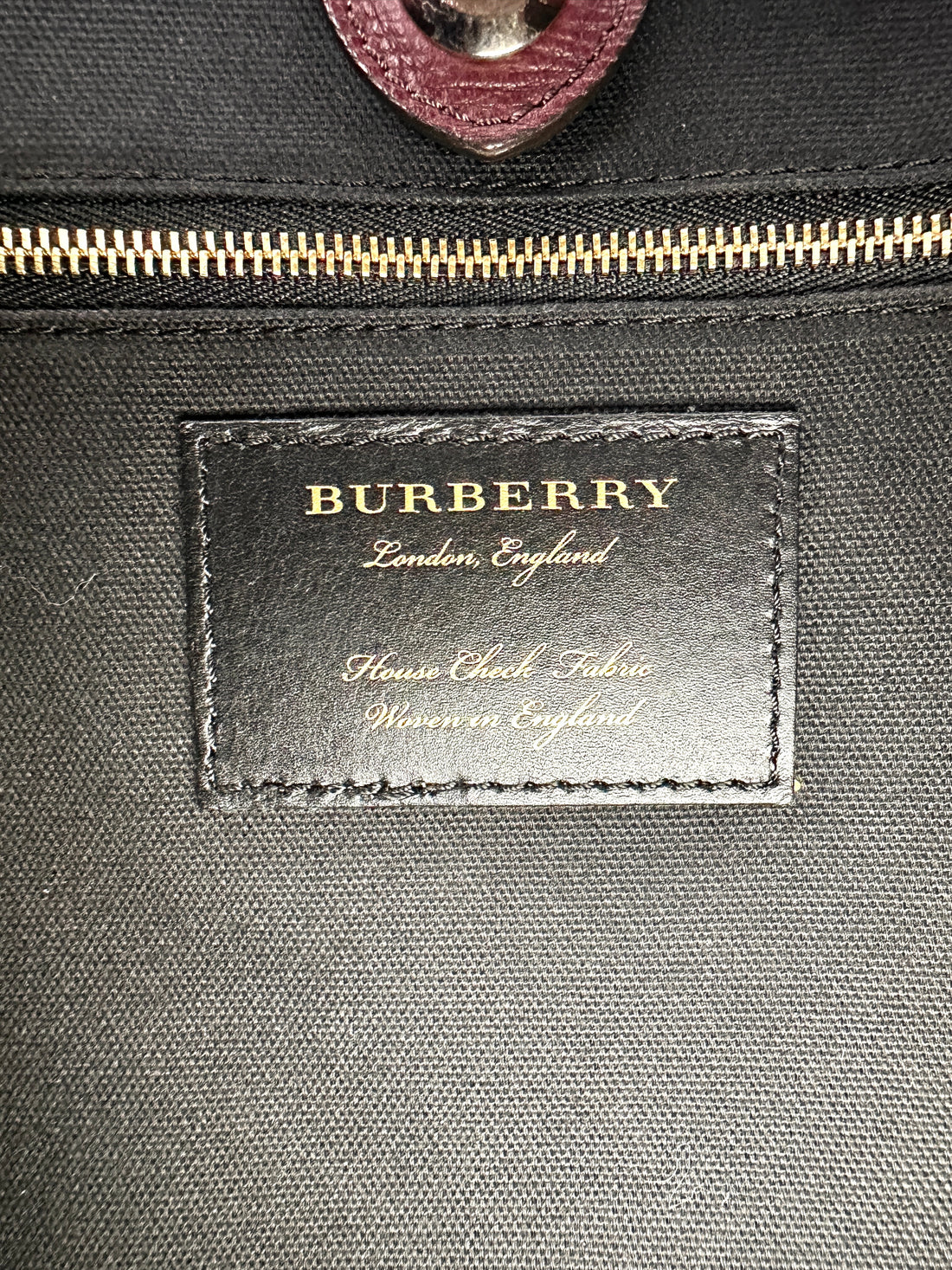 Burberry The Banner Dark Red Leather Handle Bag BR50
