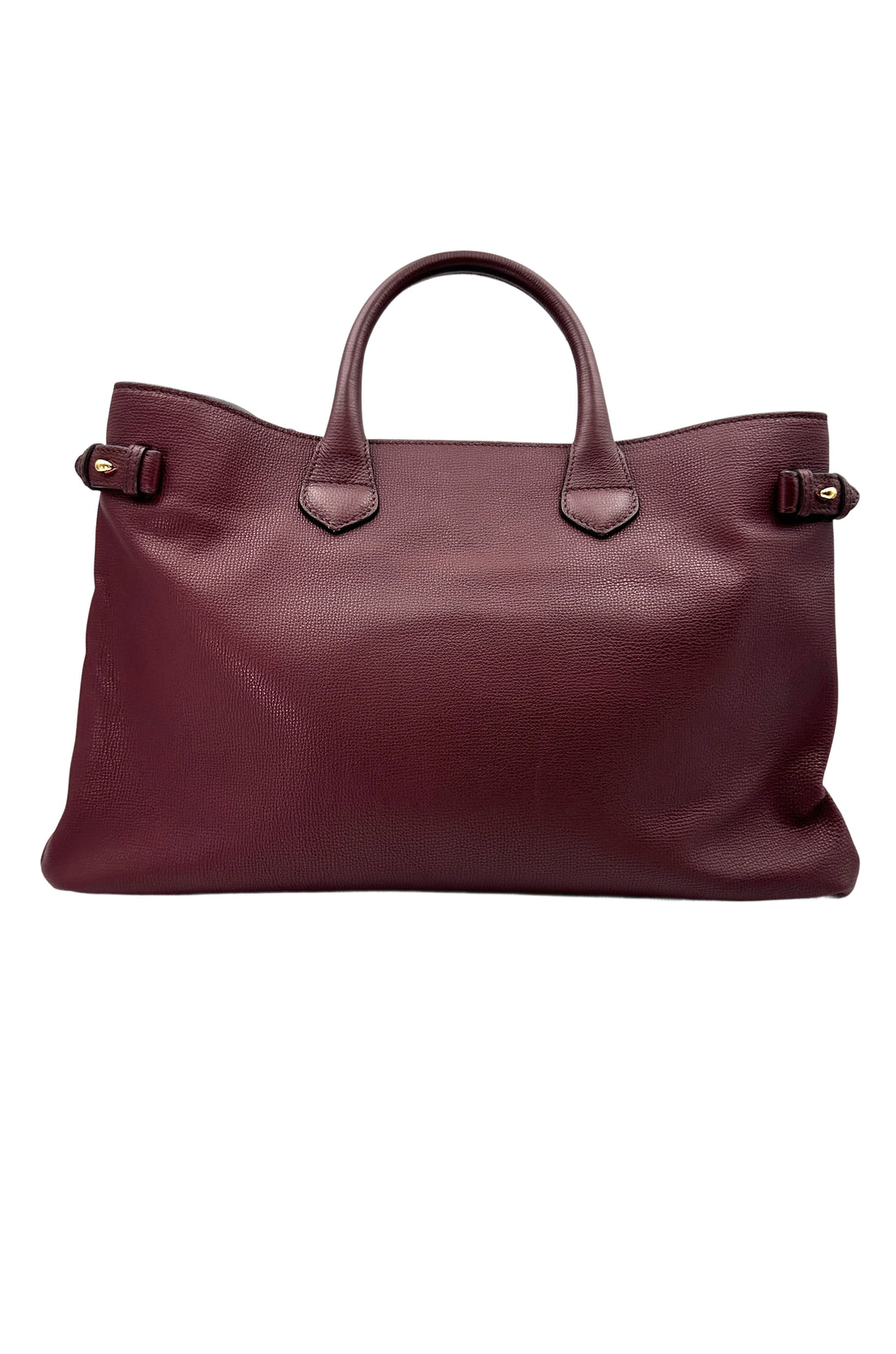 Burberry The Banner Dark Red Leather Handle Bag BR50