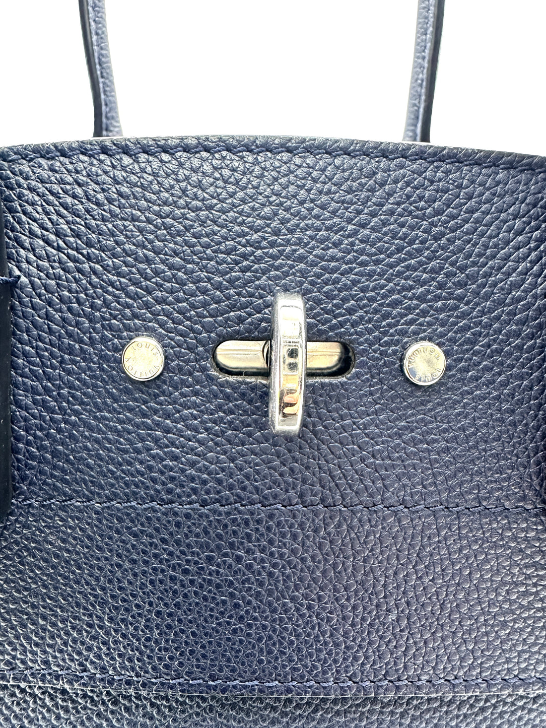 Louis Vuitton City Steamer Black Grained Leather Handle Bag LV2697
