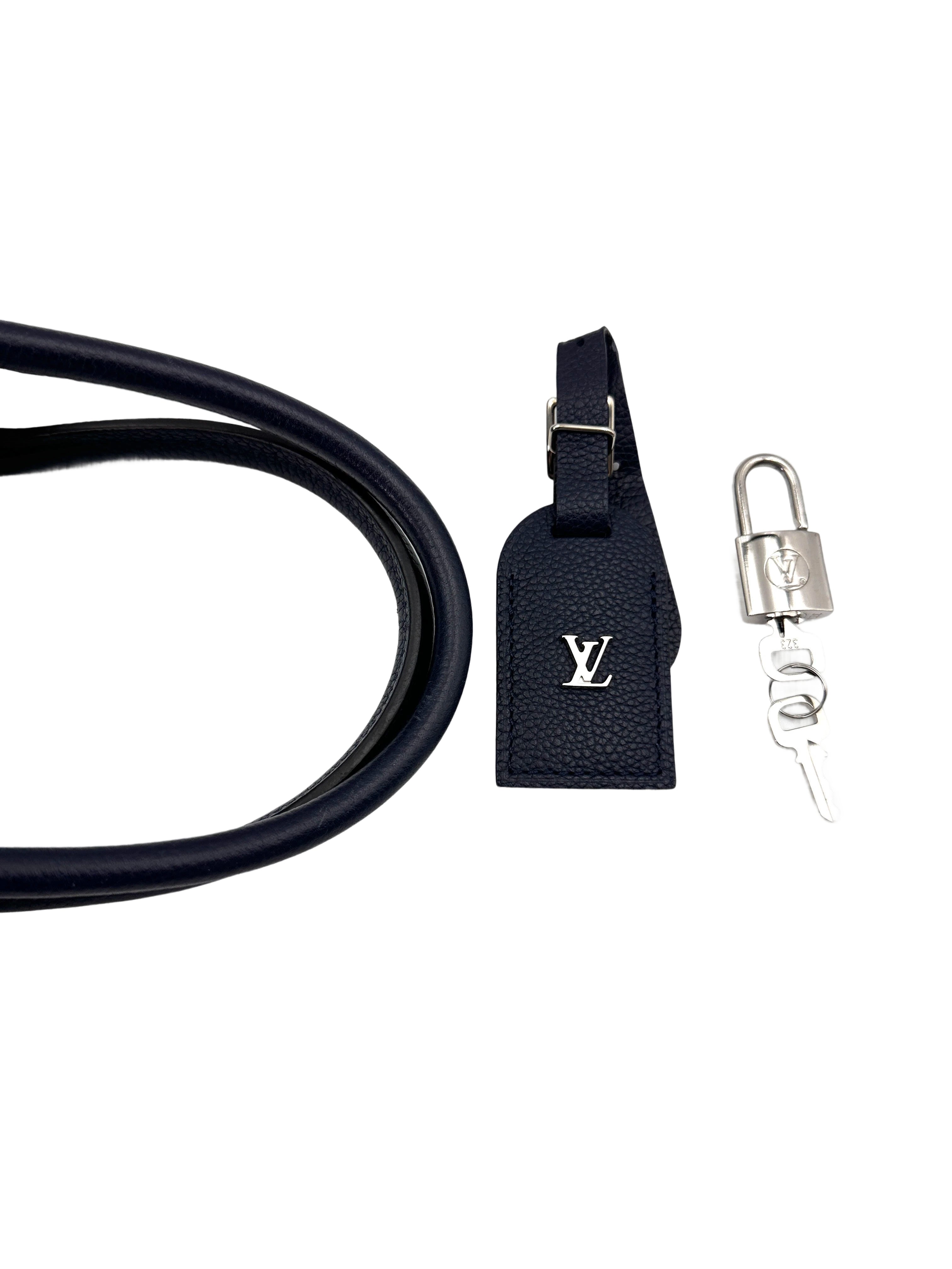Louis Vuitton City Steamer Black Grained Leather Handle Bag LV2697