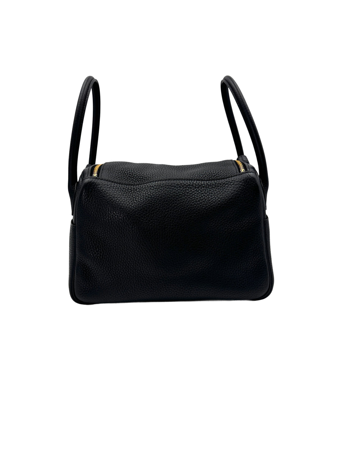Hermes Lindy26 Black Clemence Leather Handle Bag HR107