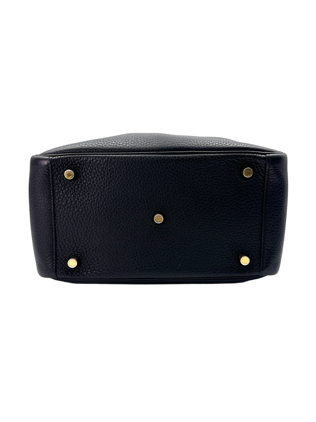 Hermes Lindy26 Black Clemence Leather Handle Bag HR107