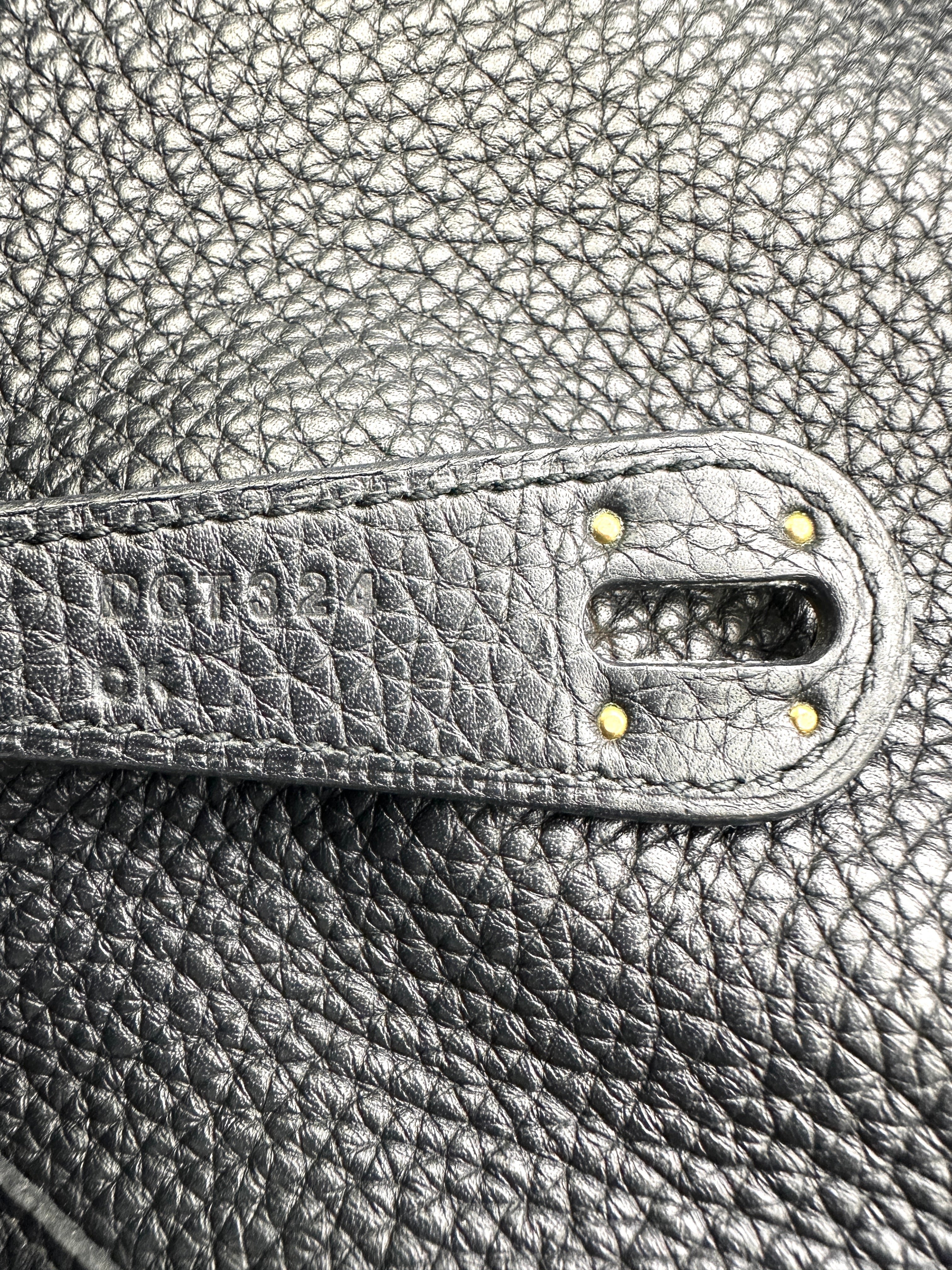 Hermes Lindy26 Black Clemence Leather Handle Bag HR107