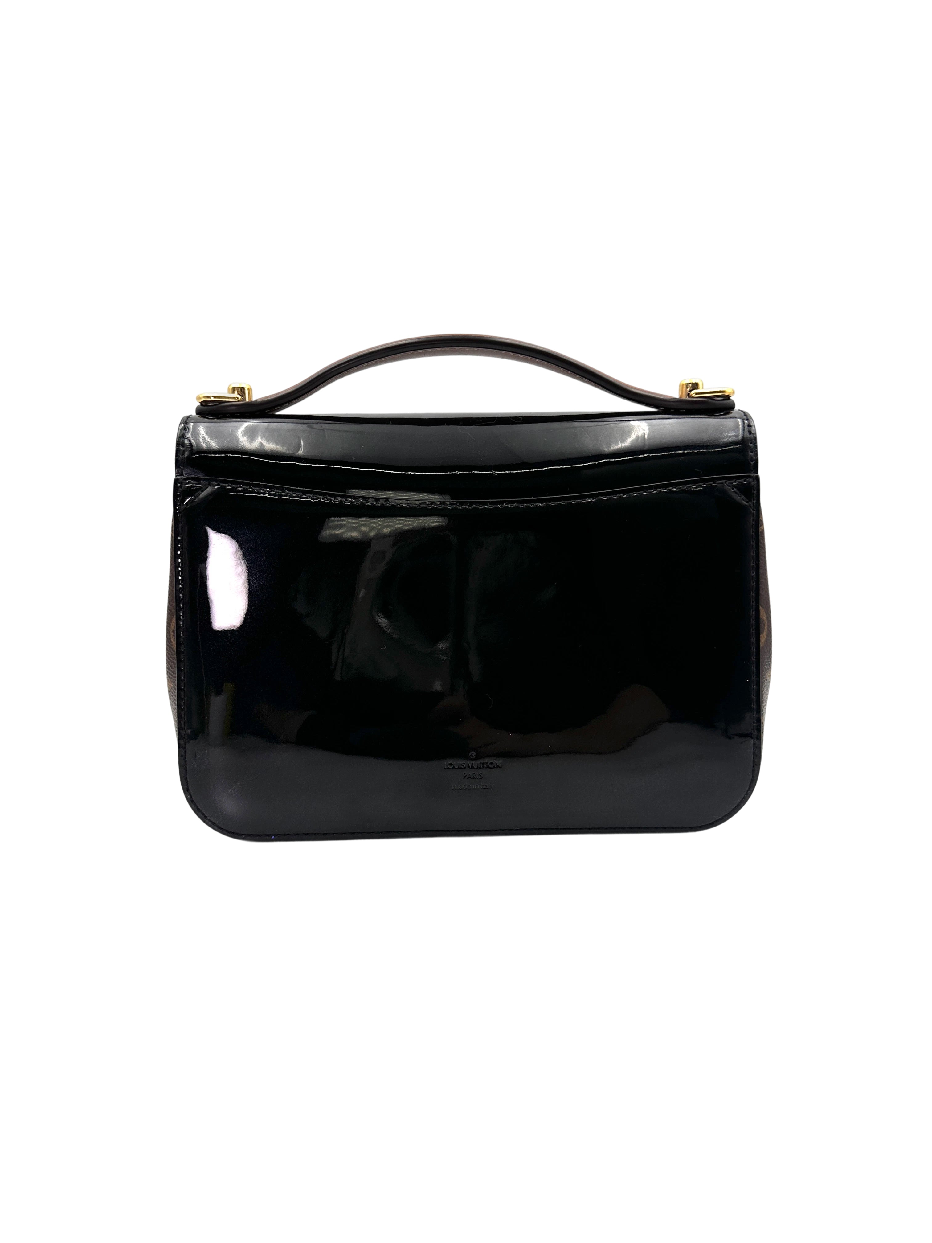 Louis Vuitton Cherrywood Black Monogram Vernis Handle Bag LV2688