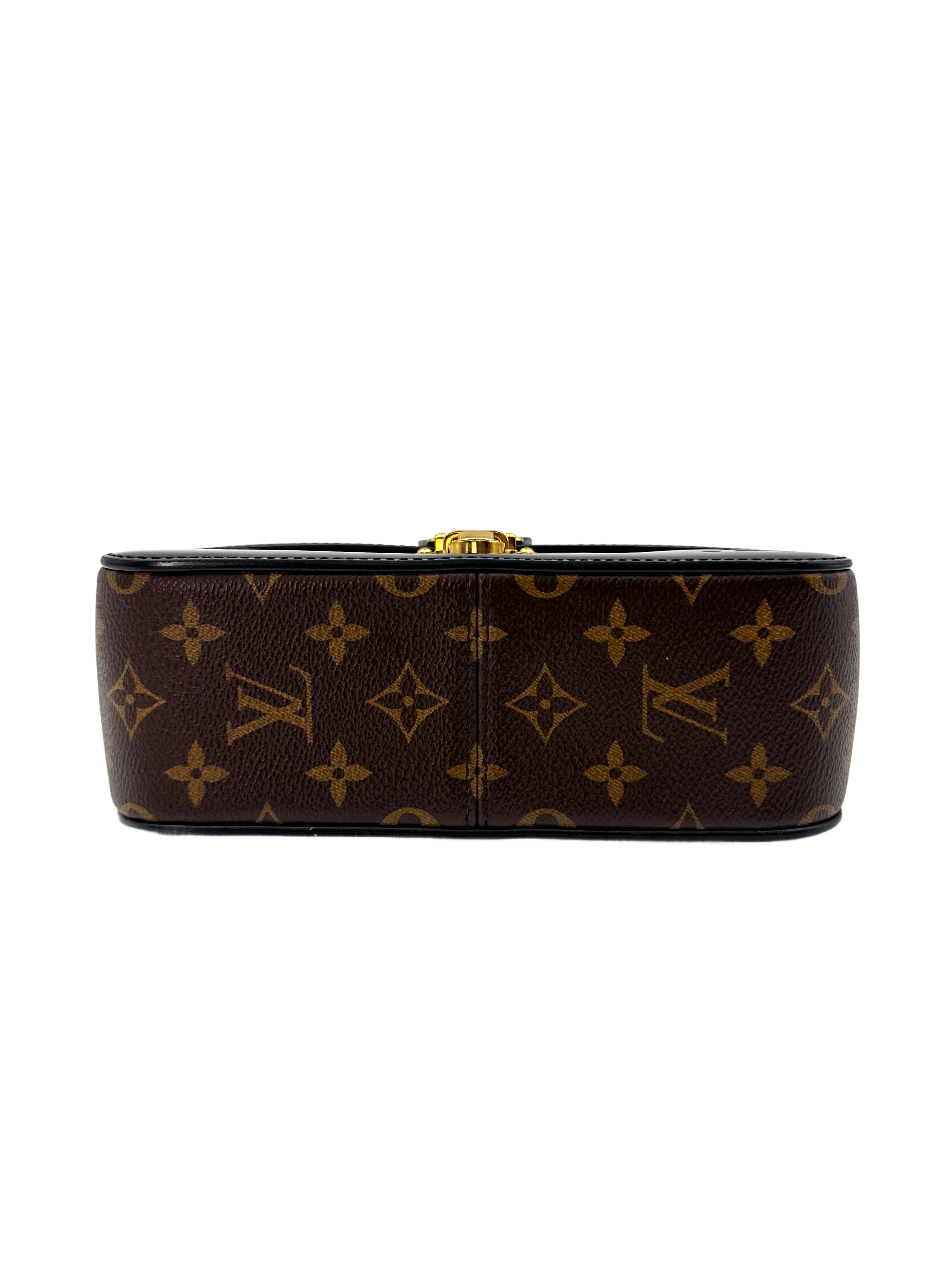 Louis Vuitton Cherrywood Black Monogram Vernis Handle Bag LV2688