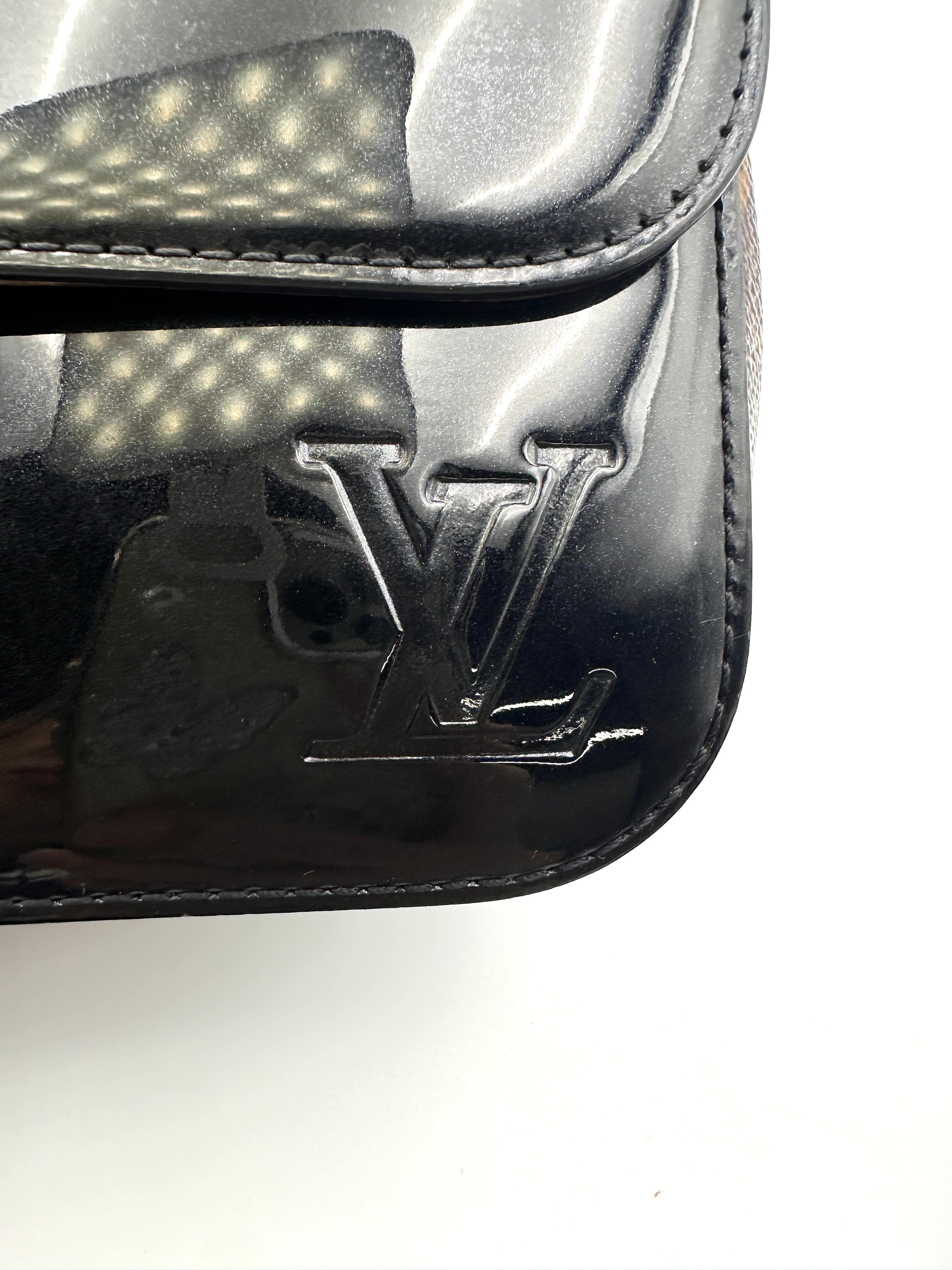 Louis Vuitton Cherrywood Black Monogram Vernis Handle Bag LV2688