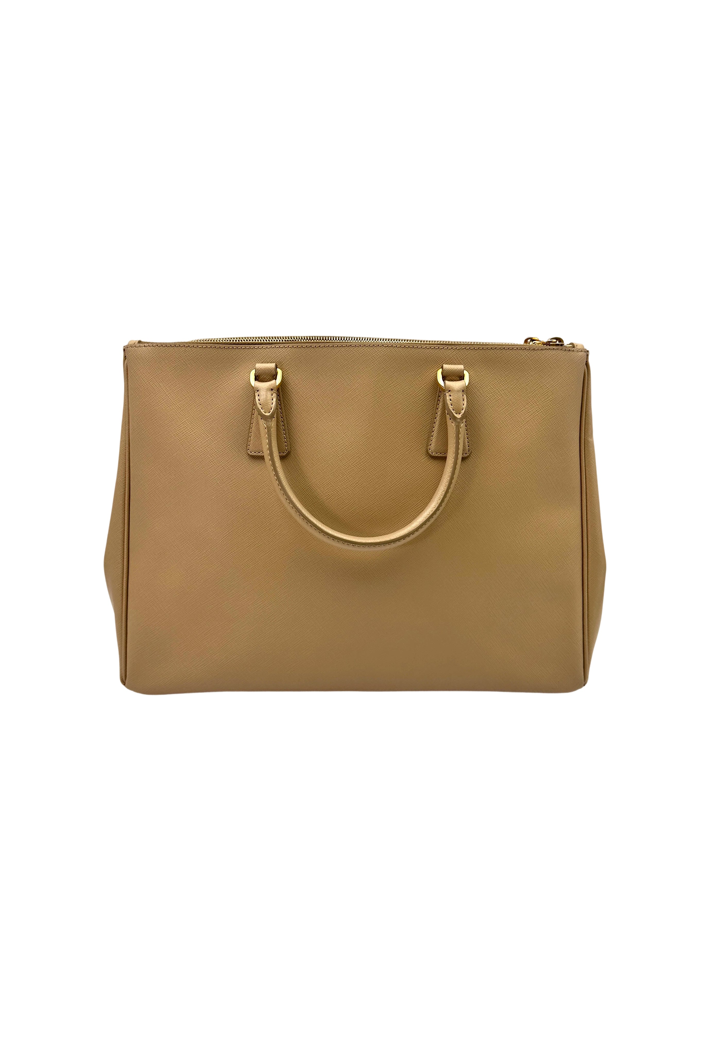 Prada Galleria Beige Saffiano Leather Handle Bag PR319