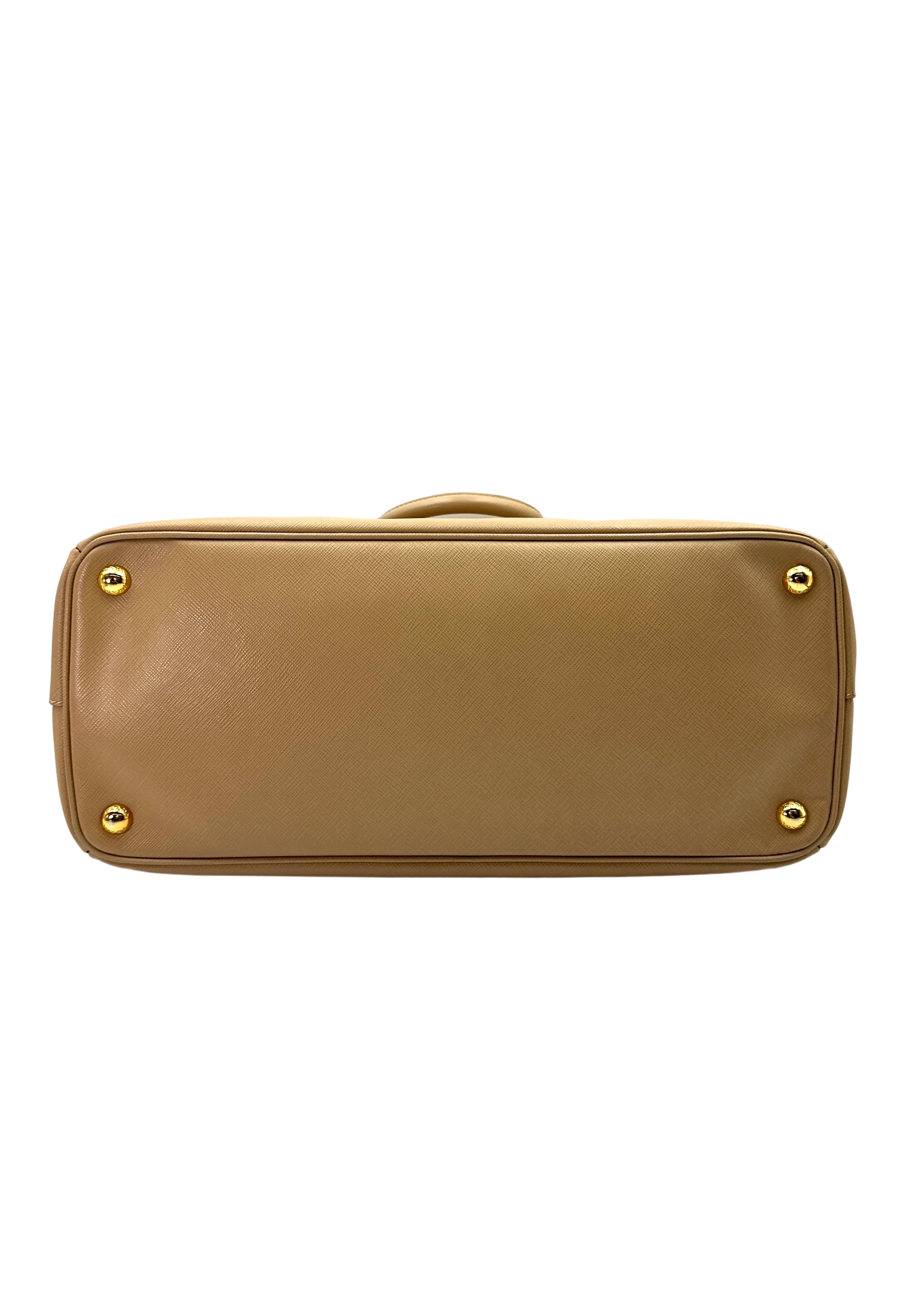 Prada Galleria Beige Saffiano Leather Handle Bag PR319