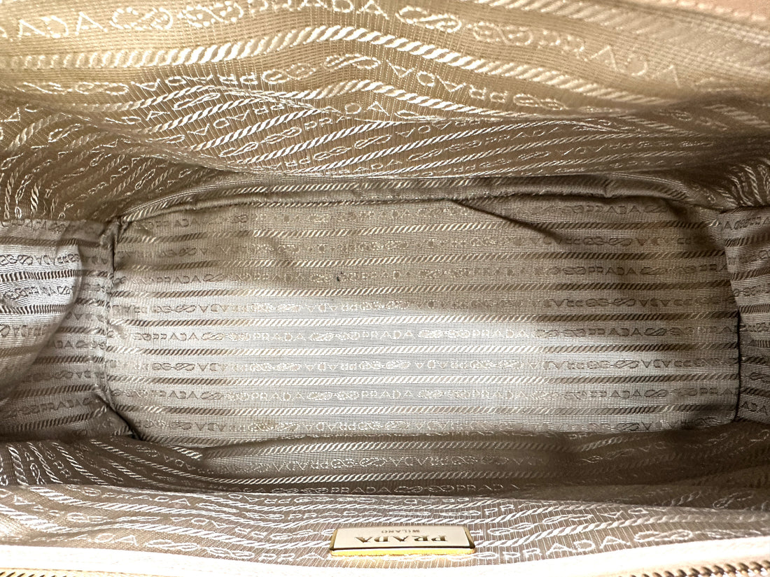 Prada Galleria Beige Saffiano Leather Handle Bag PR319