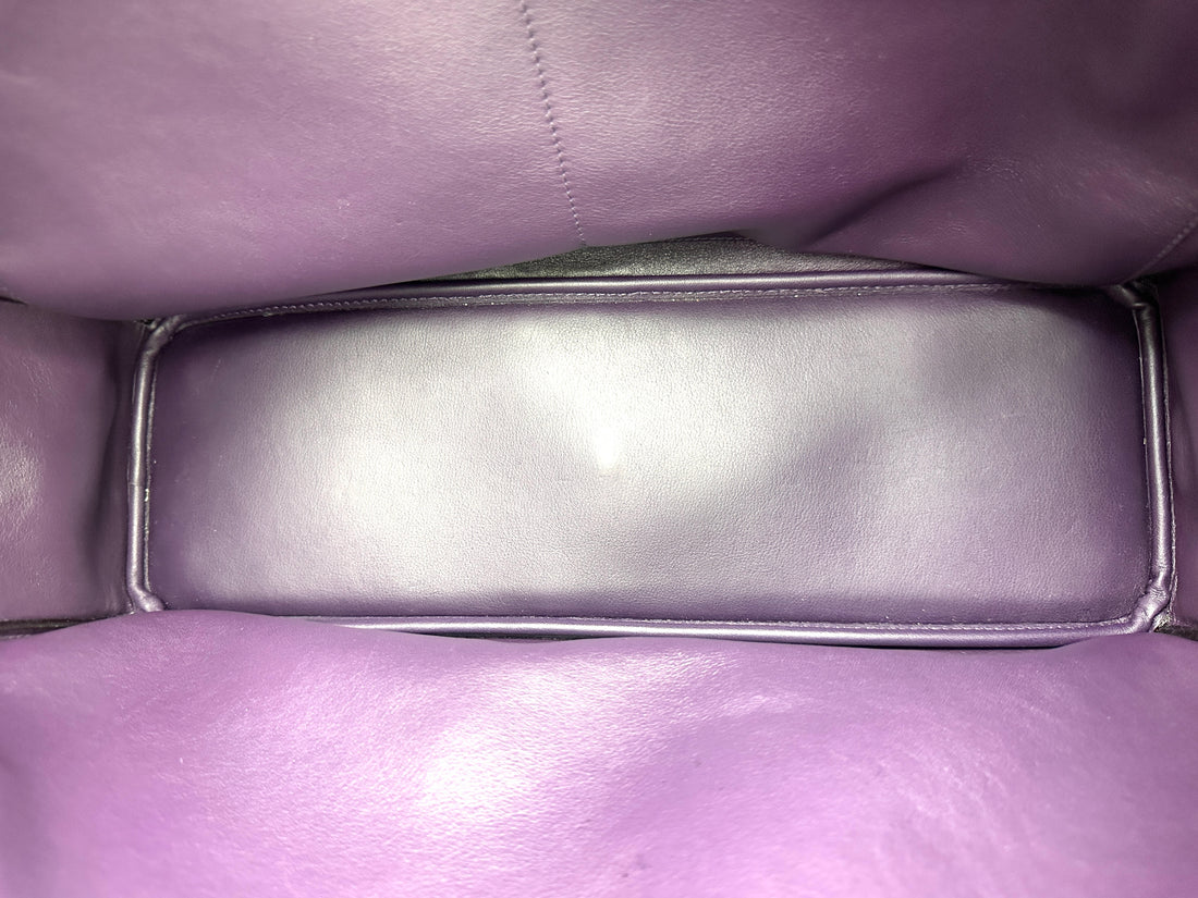 Christian Dior Diorissimo Dark Pink Leather Large Size Top Handle Bag DR724