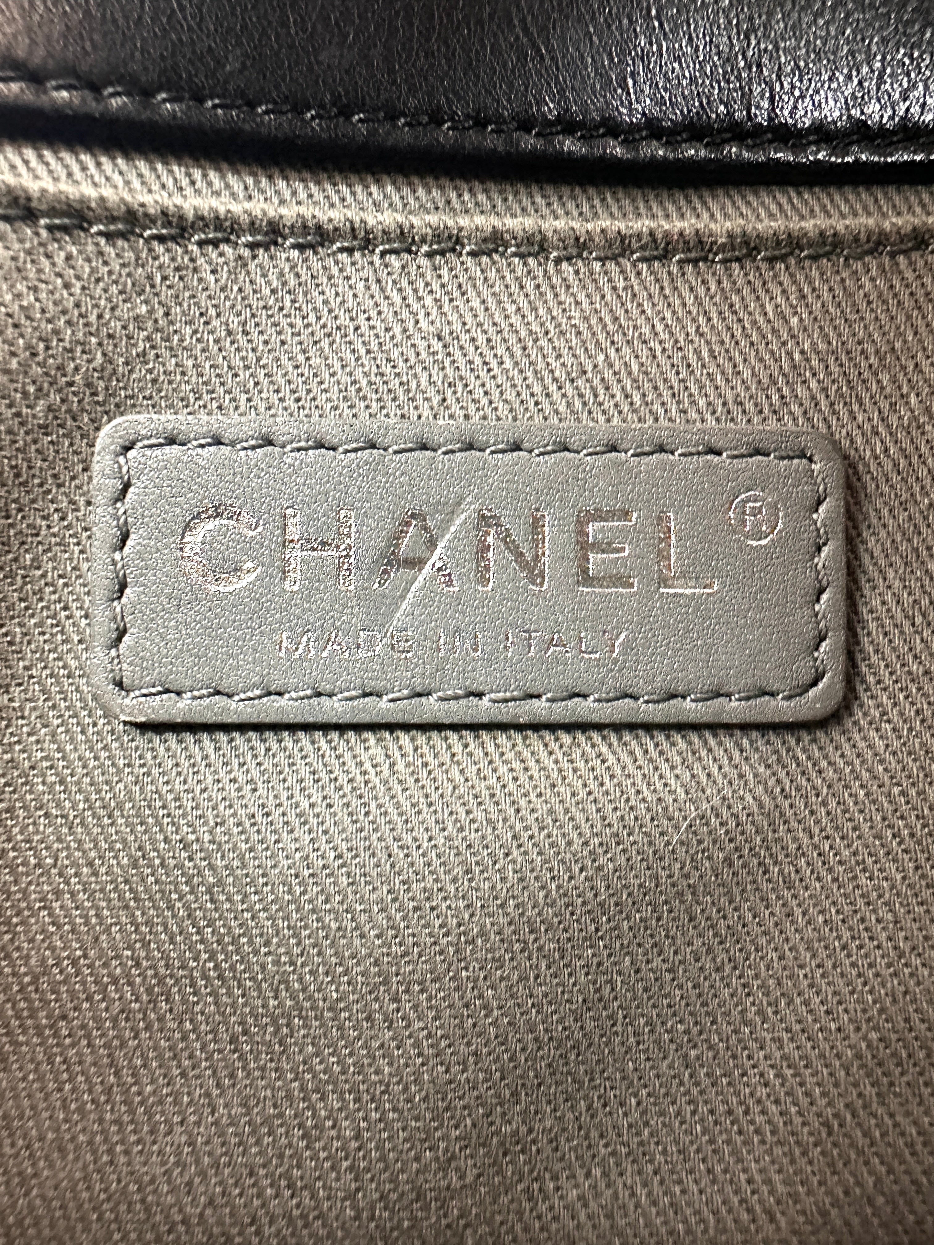 Chanel LeBoy Black Quilted Lambskin Small Size Flap Bag With Silver Buckle(16***25) CC1923