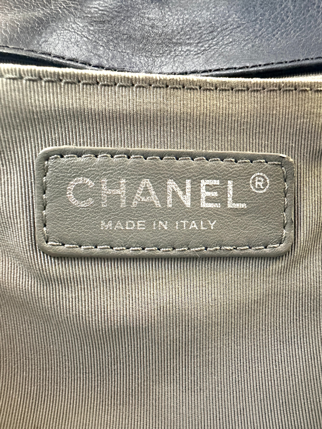Chanel LeBoy Navy Quilted Leather Medium Size Flap Bag With Silver Buckle(23***81) CC1925