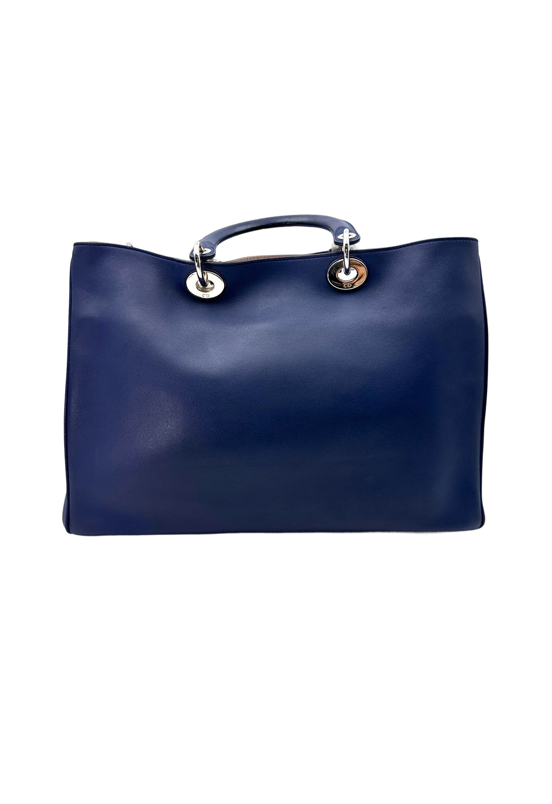 Christian Dior Diorissimo Blue Leather Top Handle Bag DR725
