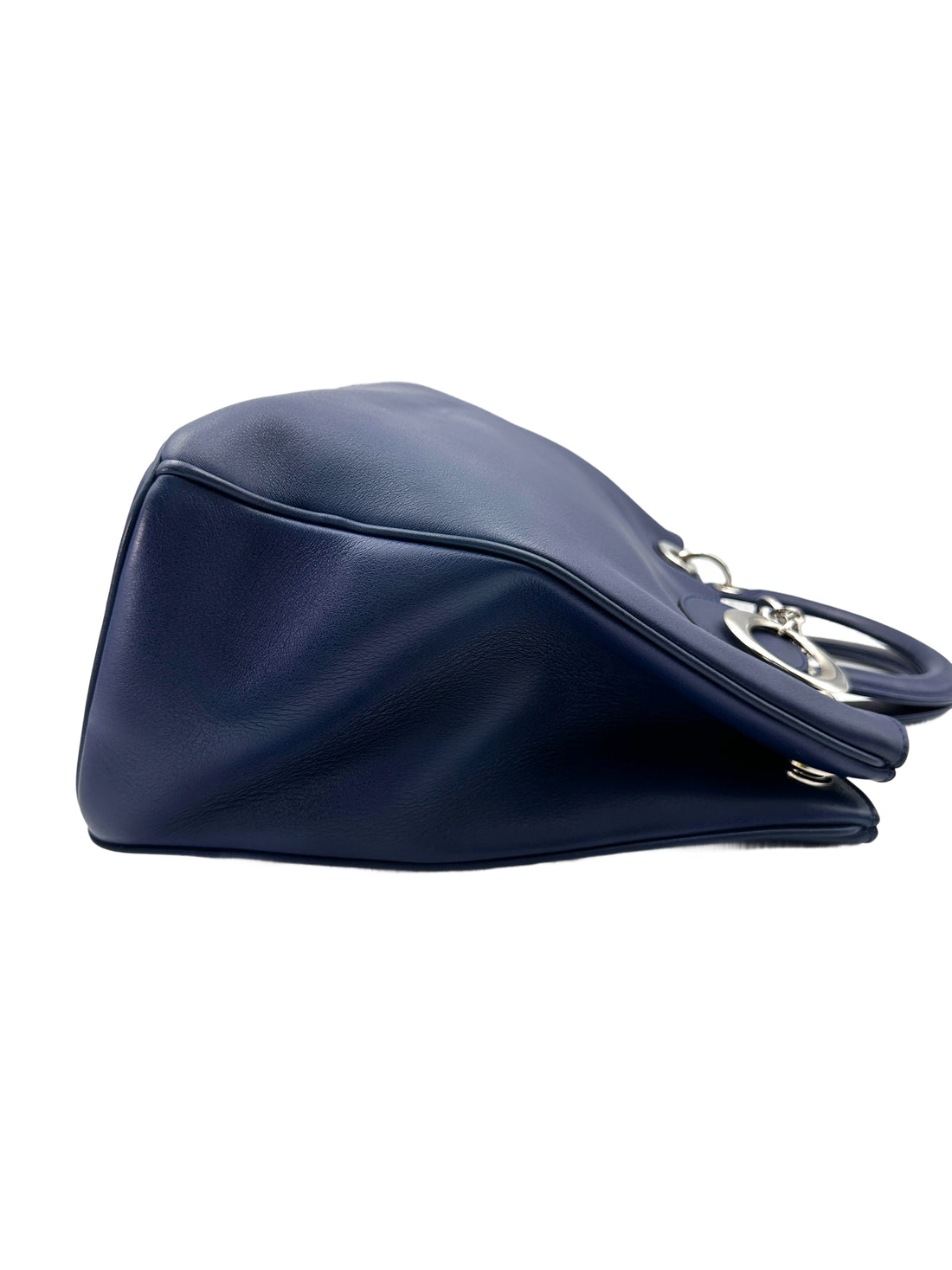 Christian Dior Diorissimo Blue Leather Top Handle Bag DR725