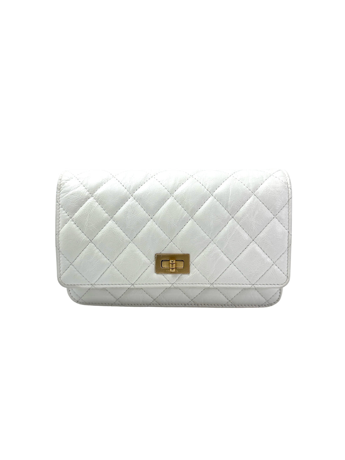 Chanel 2.55 Reissue White Quilted Calfskin Wallet On Chain(J8***16) CC1931