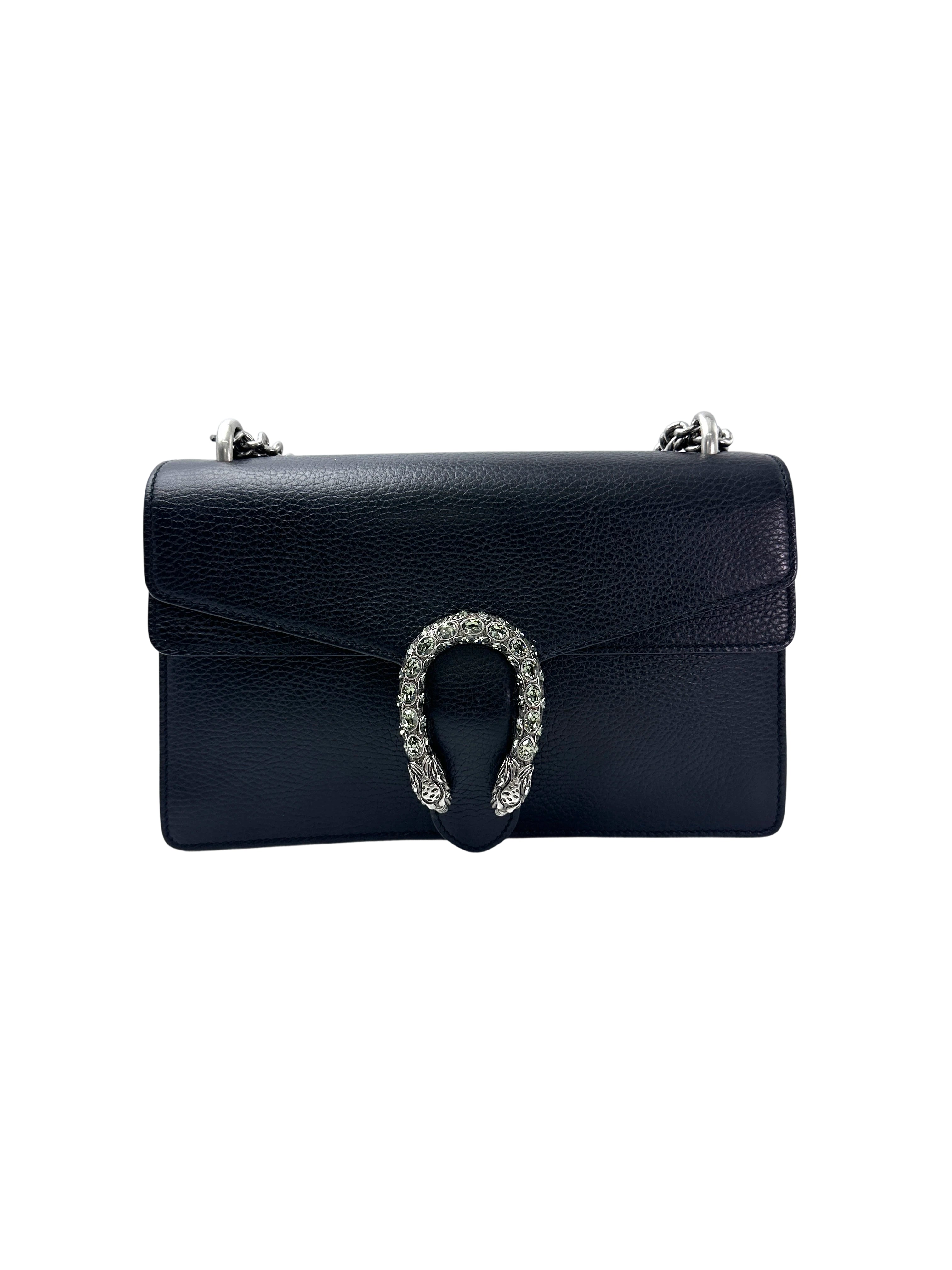 Gucci Dionysus Black Leather Shoulder Bag GG963